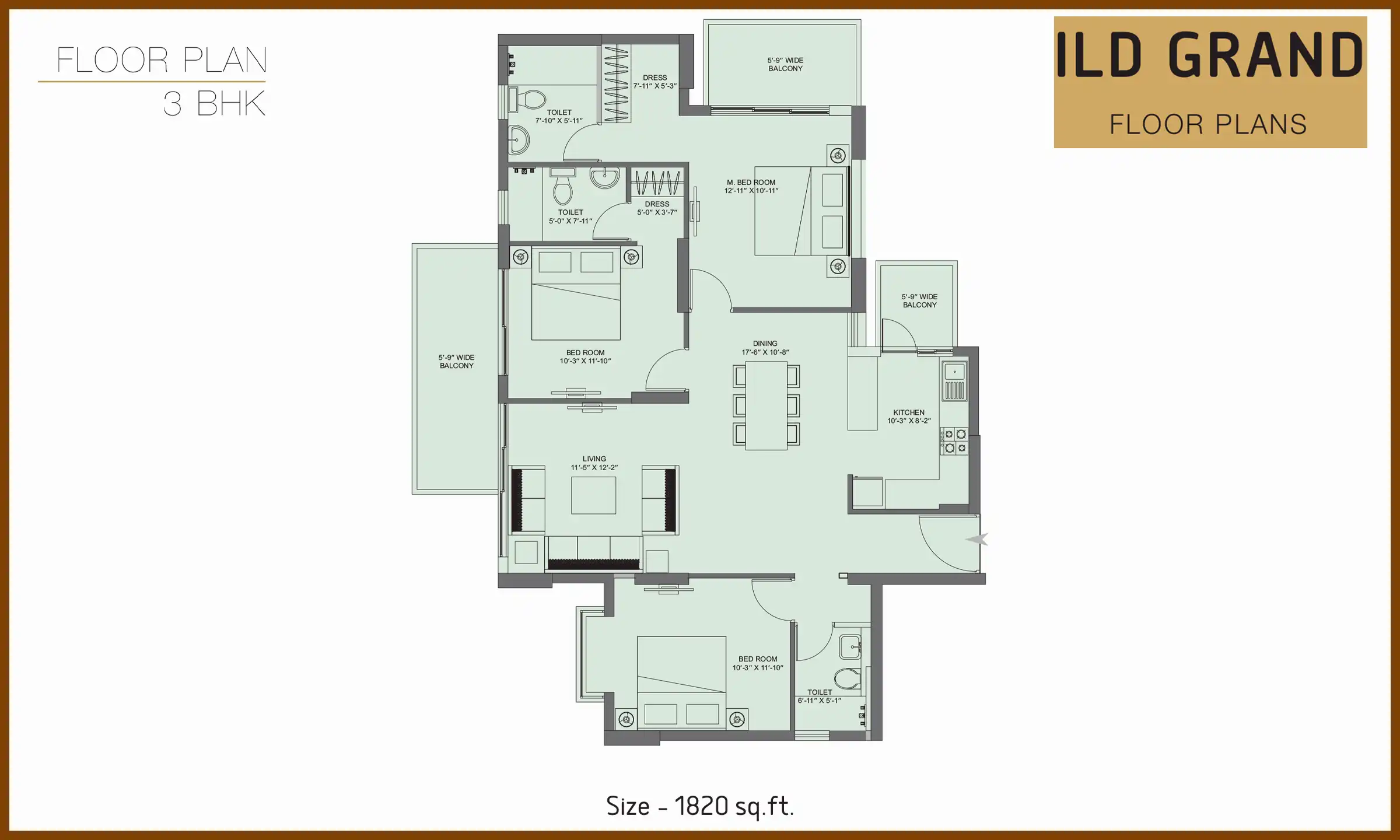 1820 Sqft