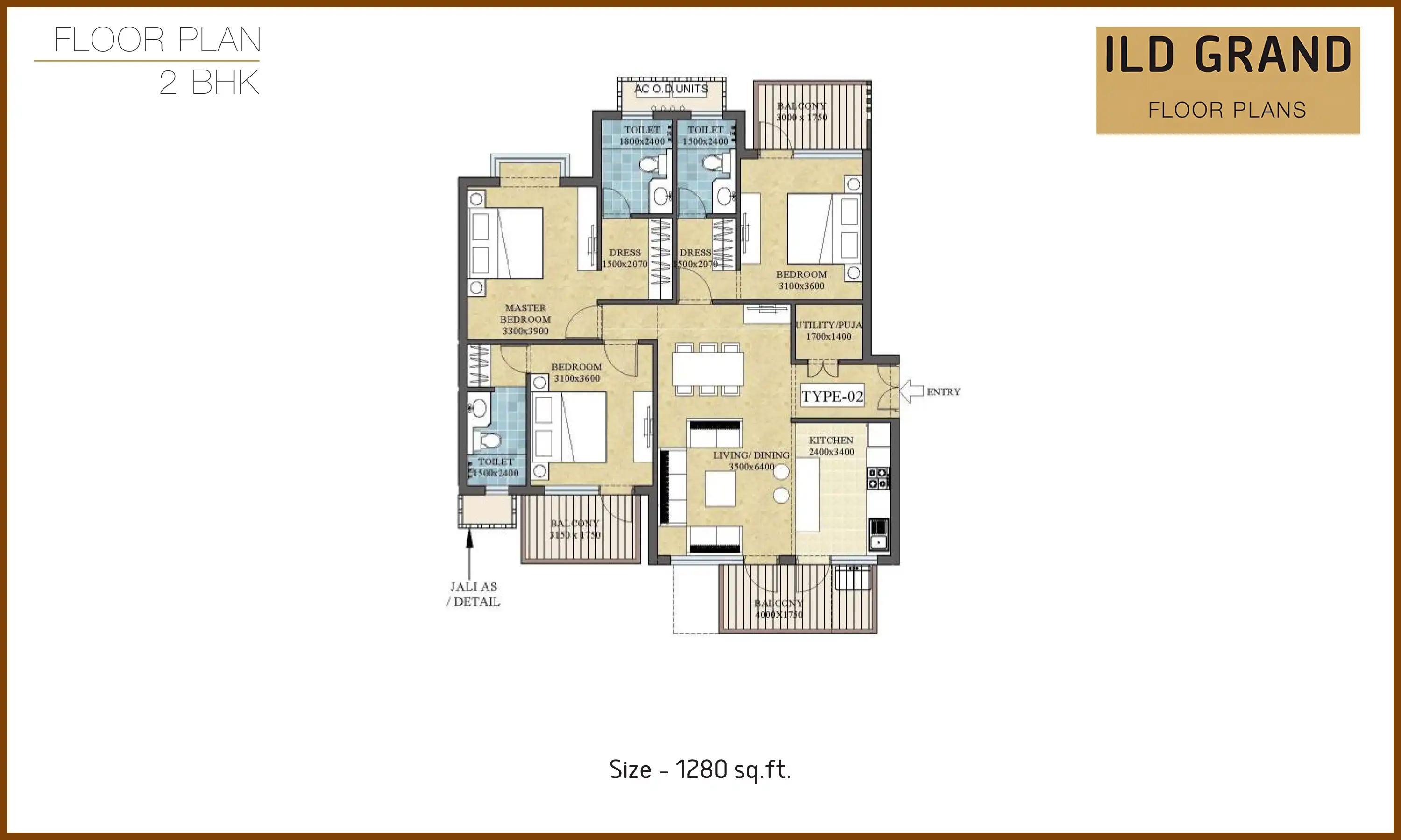 1280 Sqft