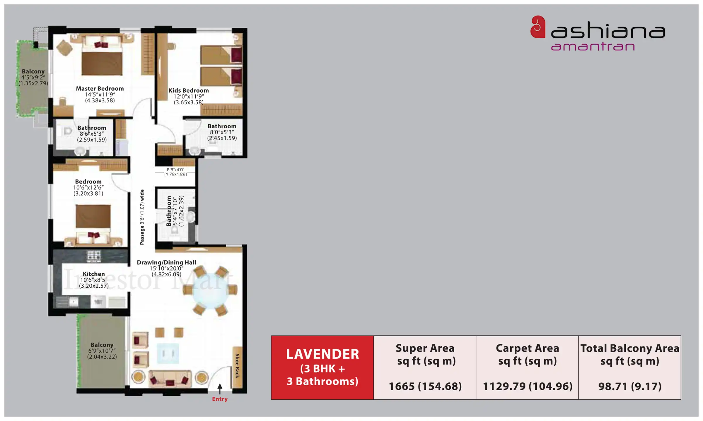 1665 Sqft