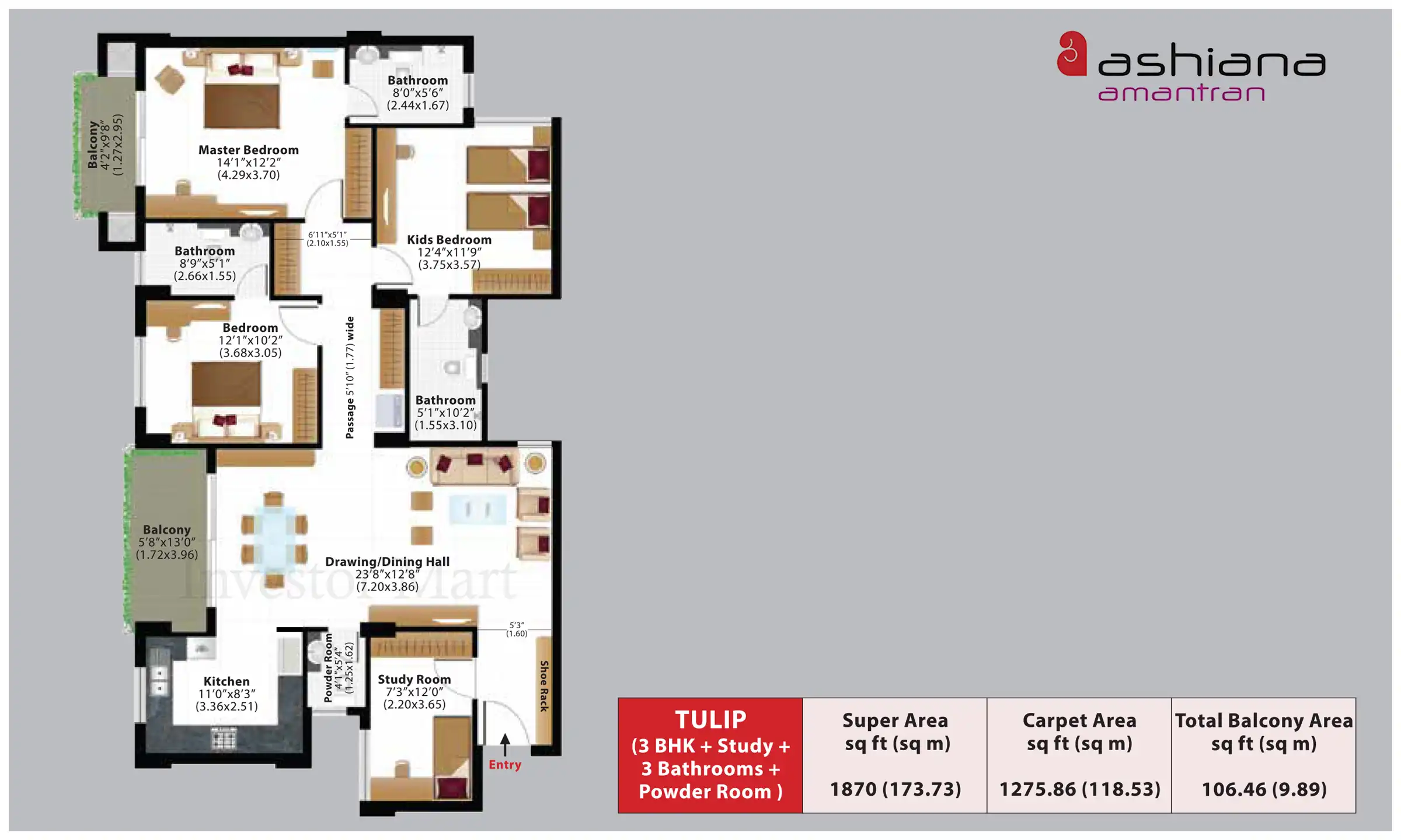 1870 Sqft