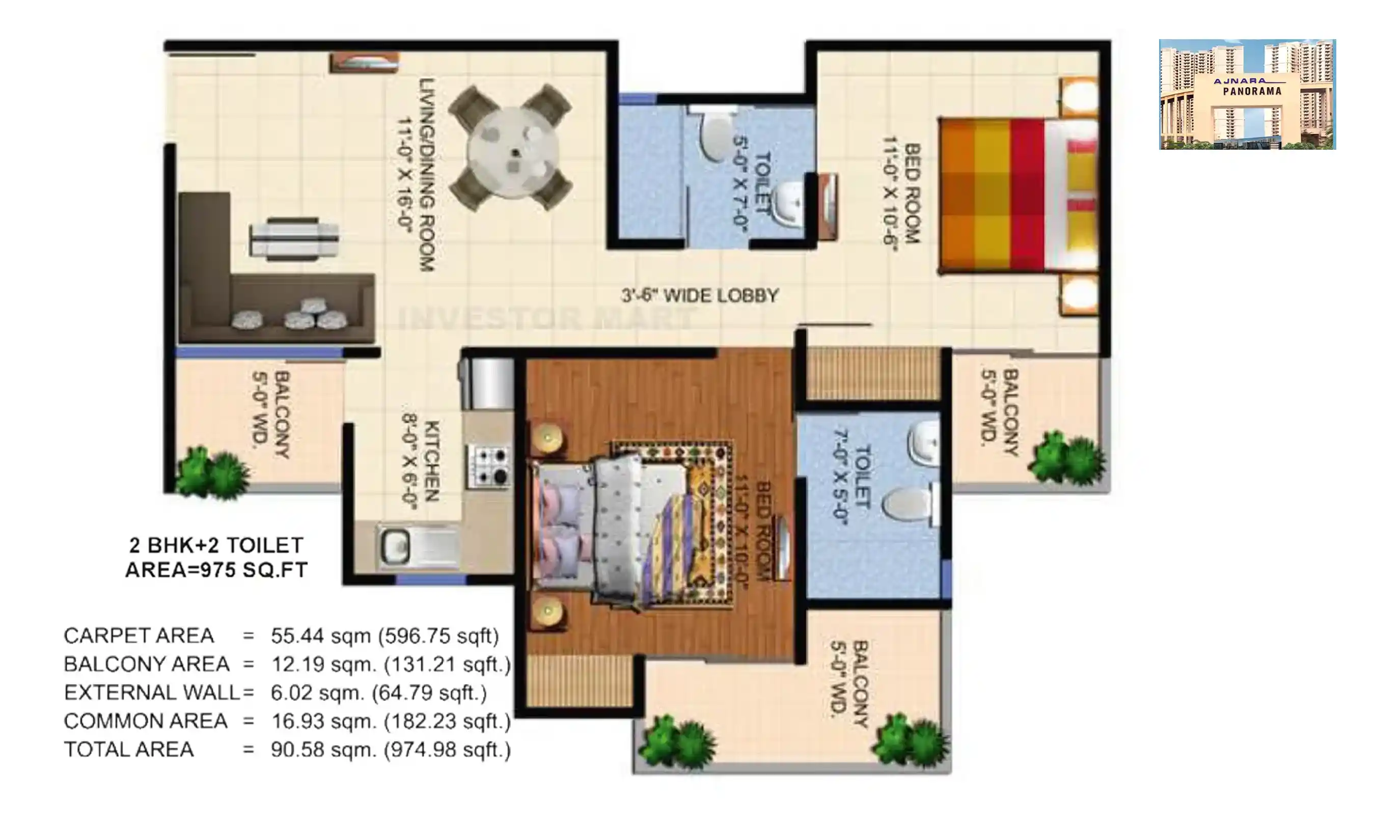 975 Sqft