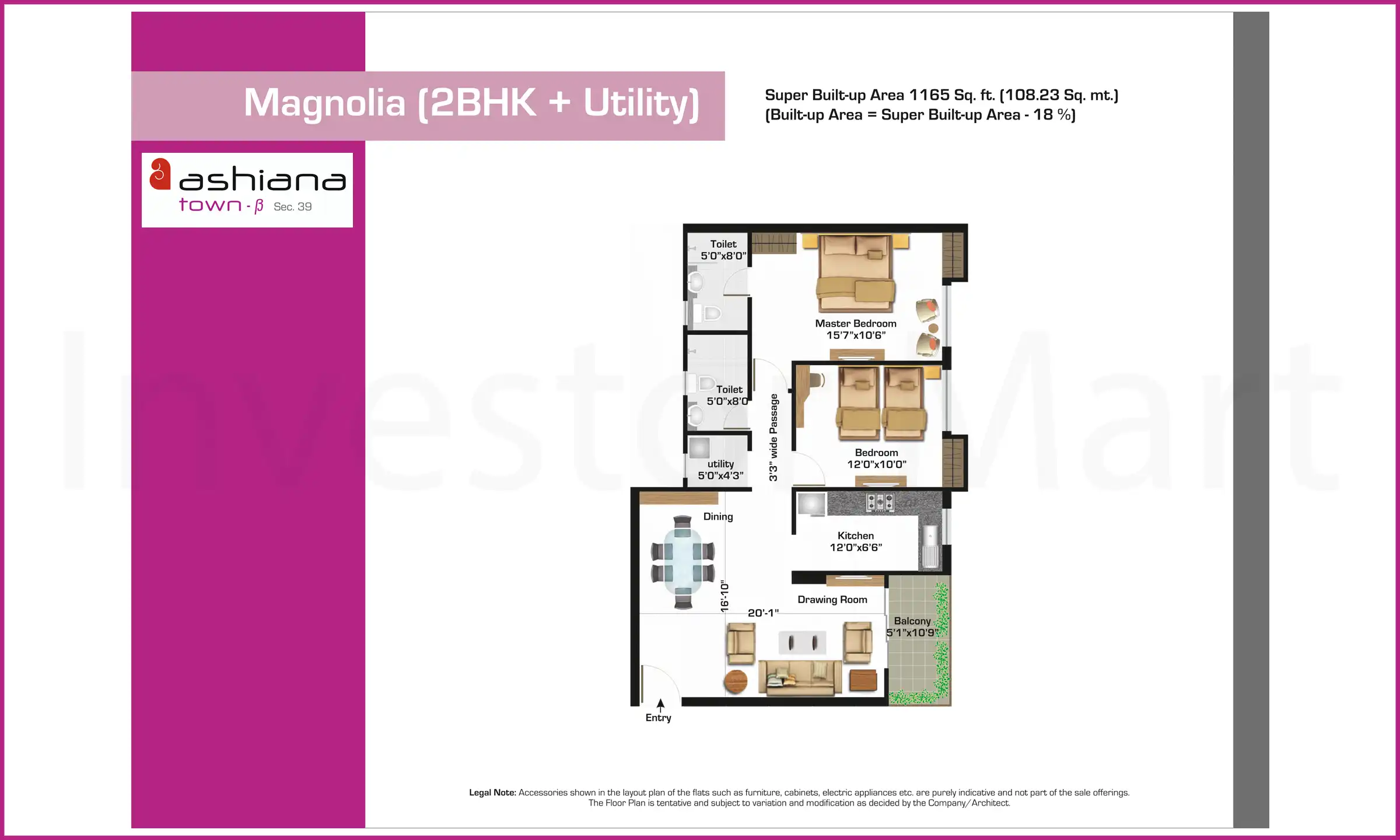 1165 Sqft
