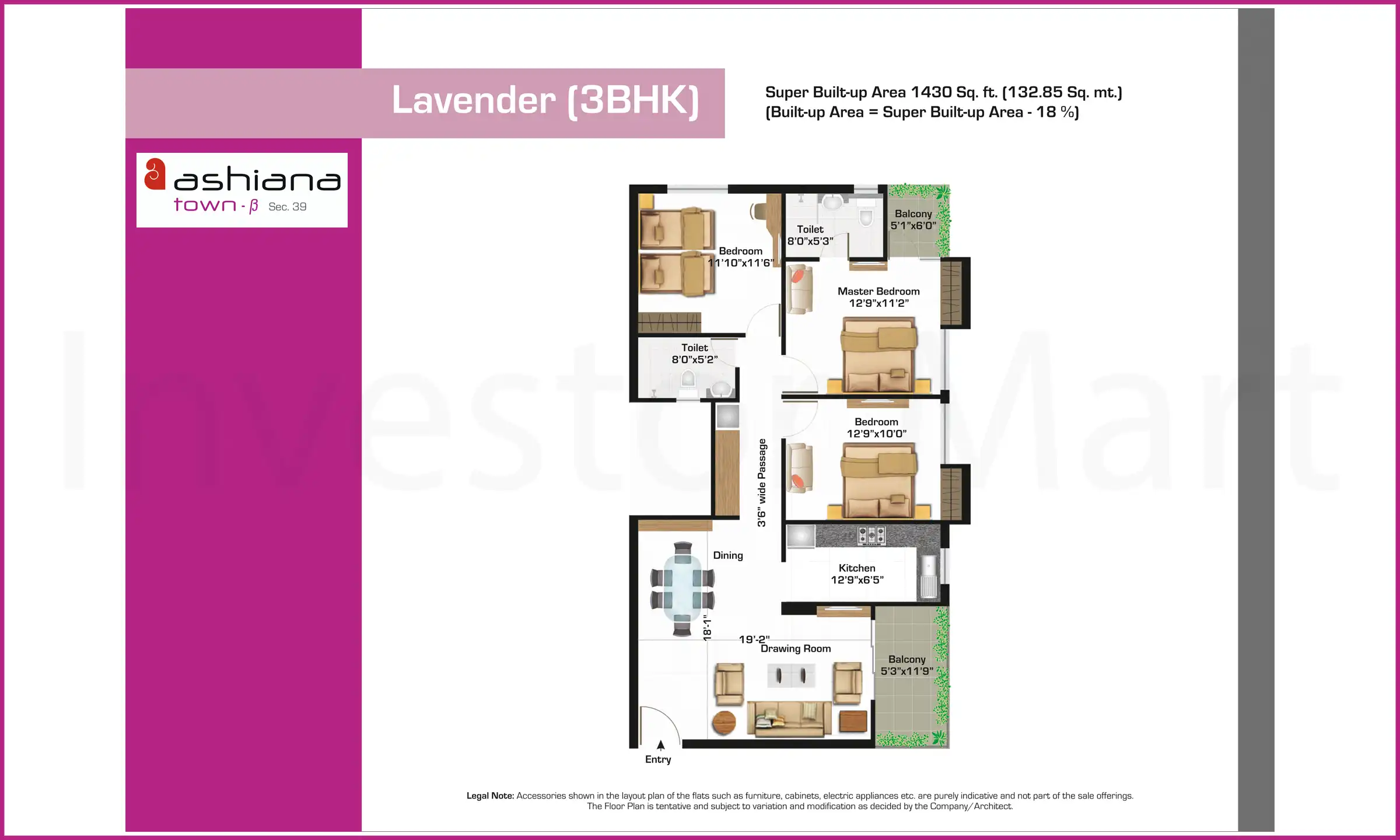 1430 Sqft