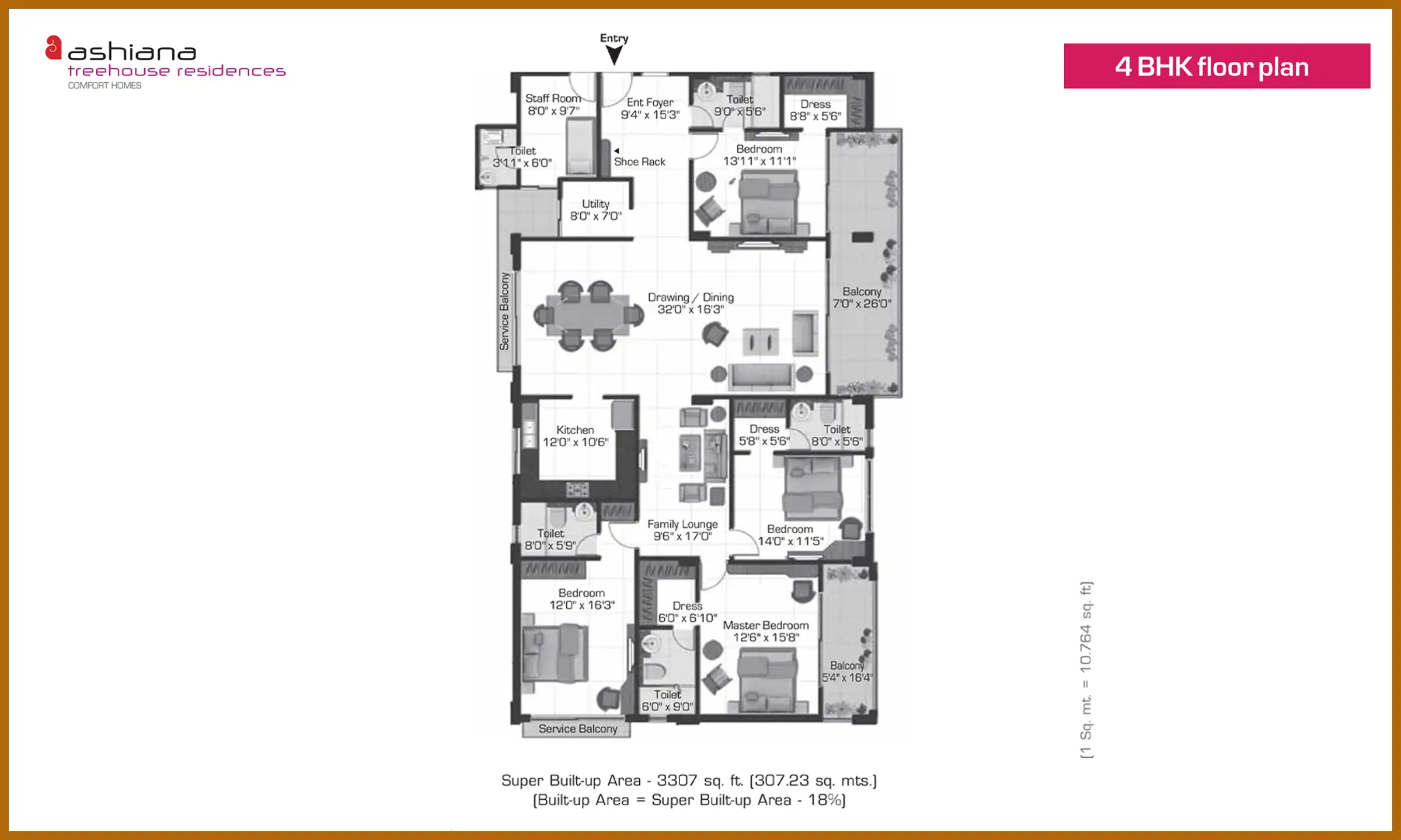 3307 Sqft