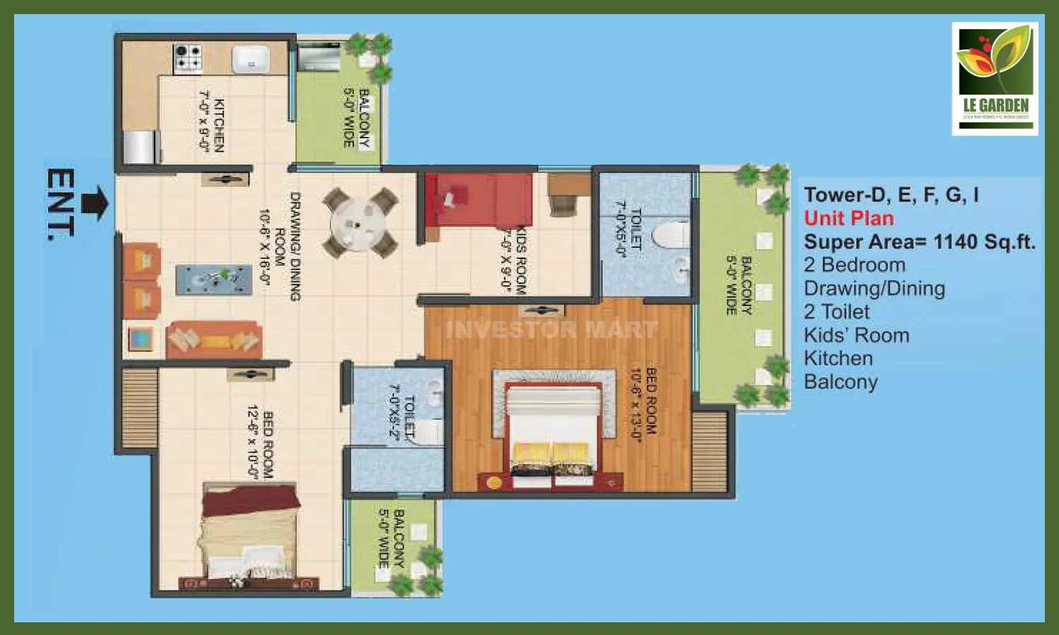 1140 Sqft