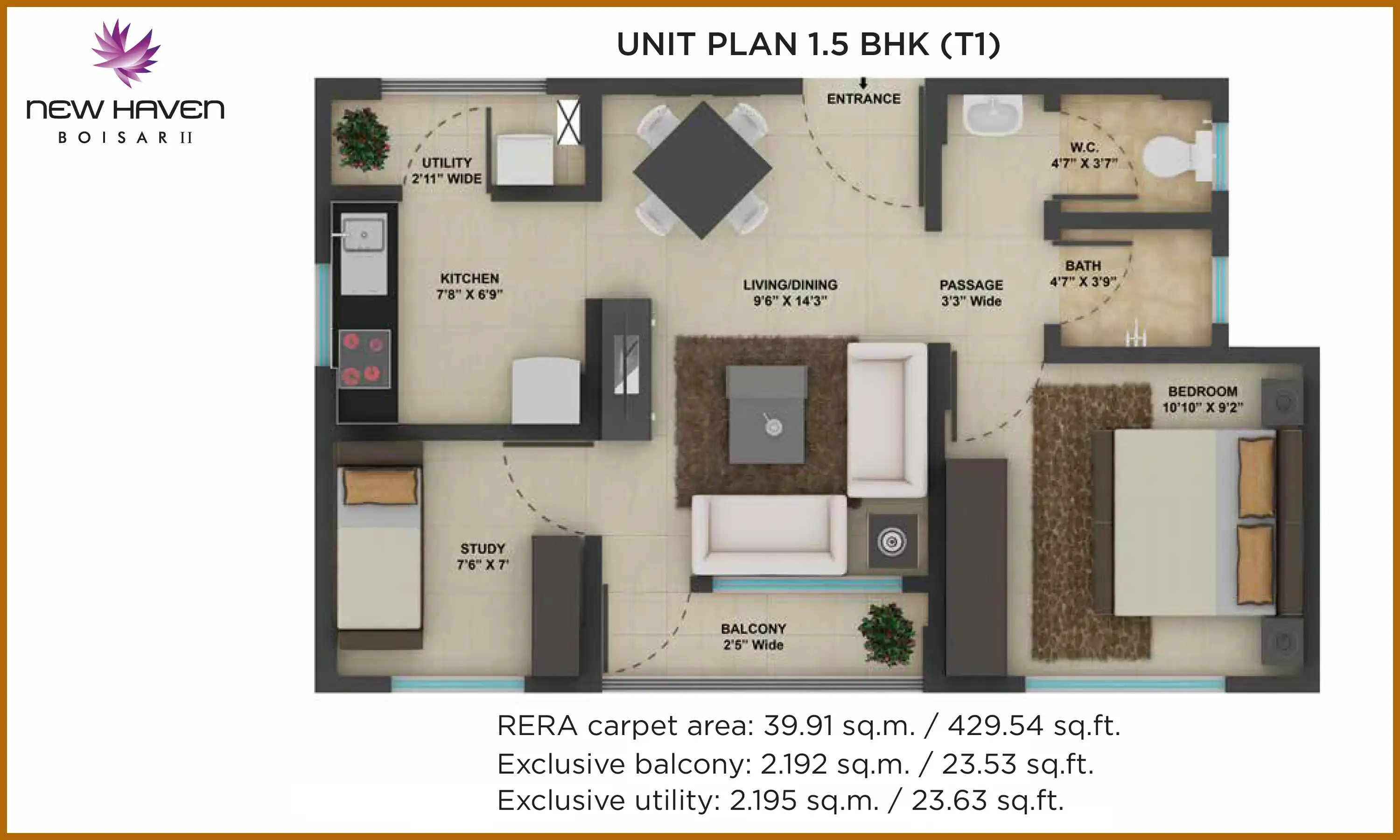 430 Sqft