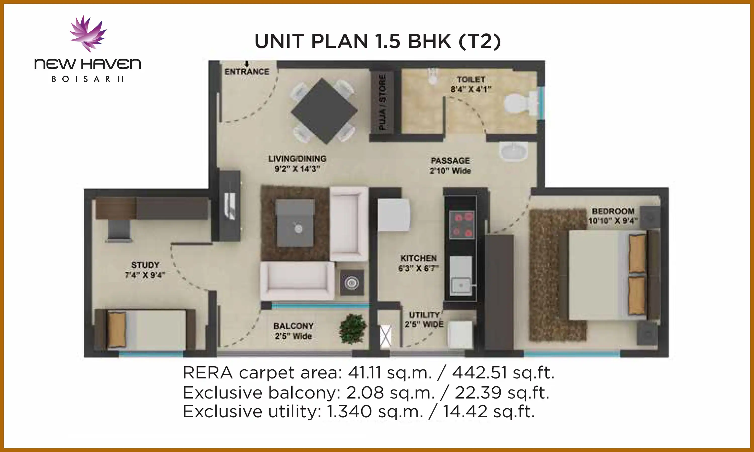 443 Sqft