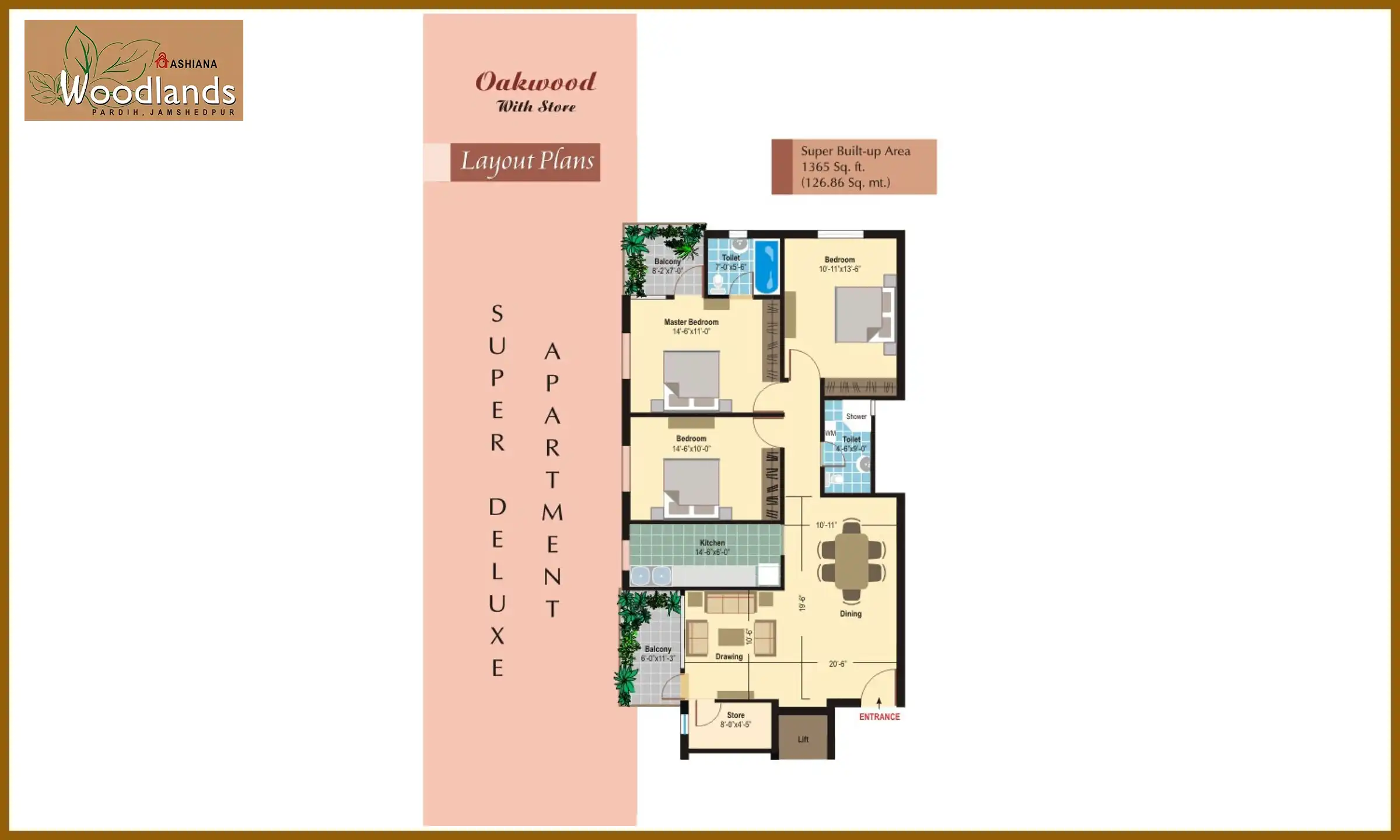 1365 Sqft