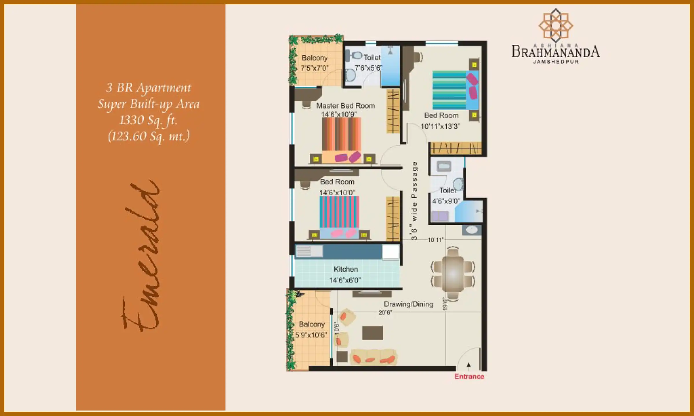 1330 Sqft