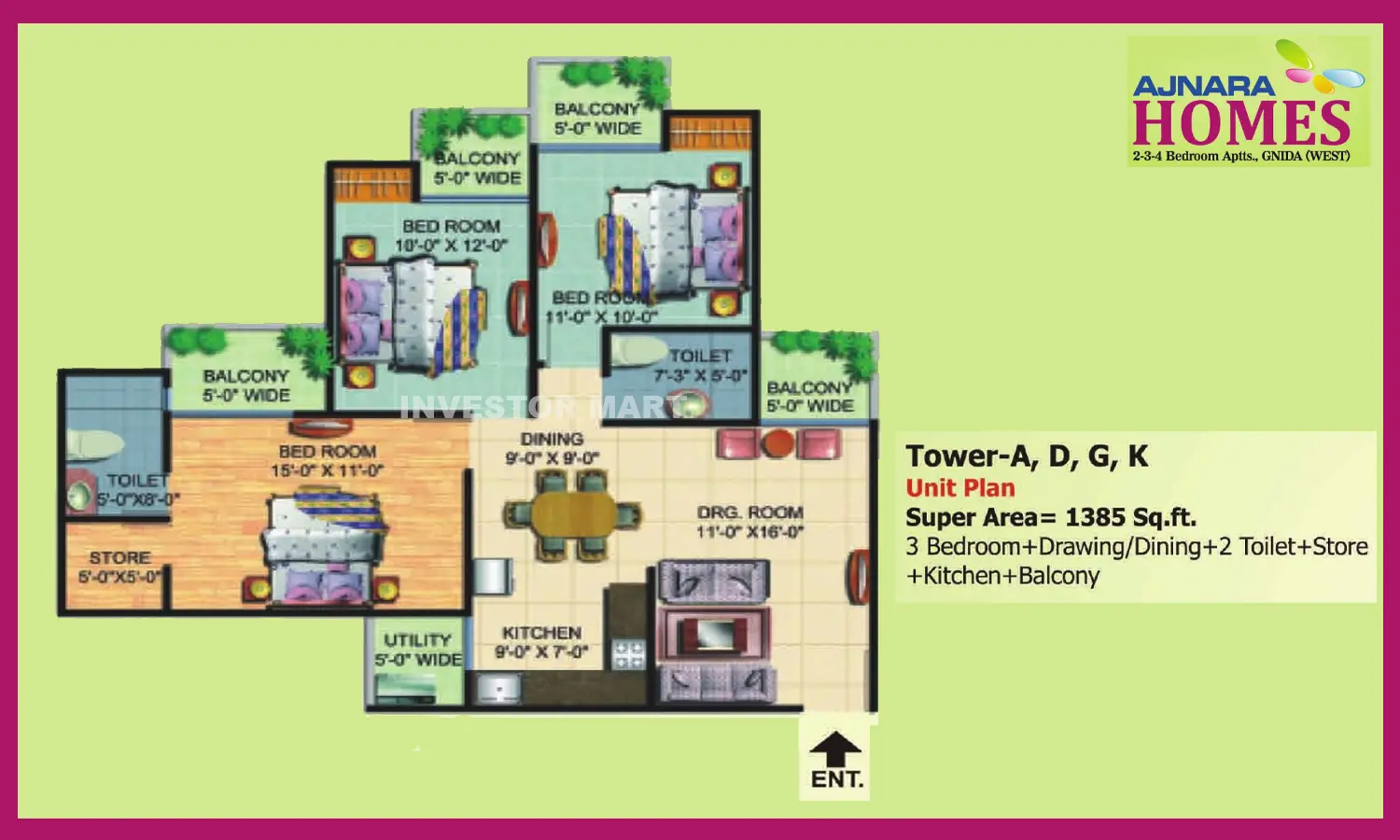 1385 Sqft