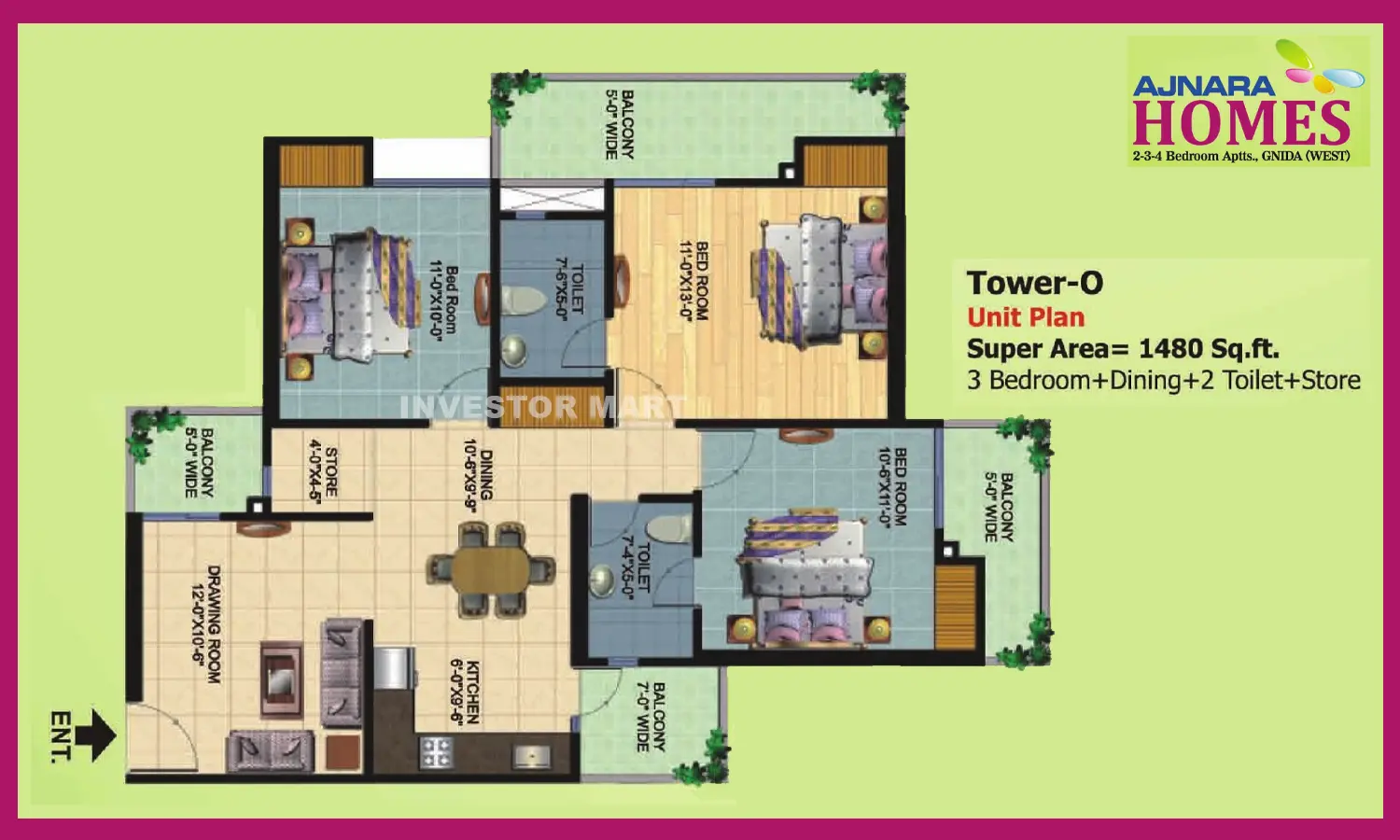 1480 Sqft