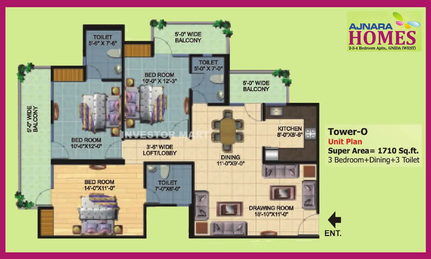 1710 Sqft