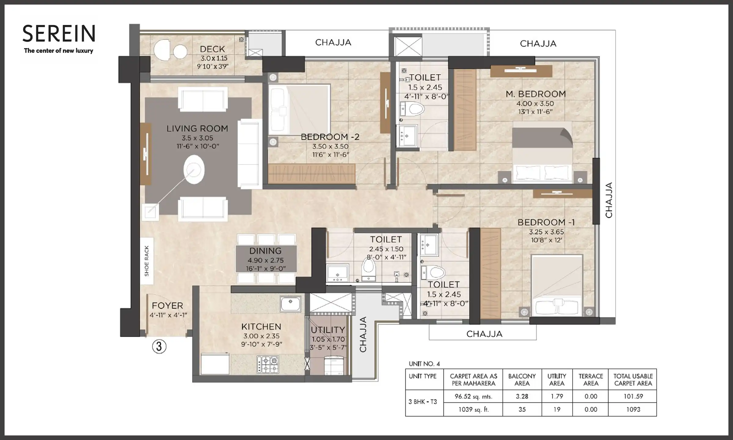 1093 Sqft