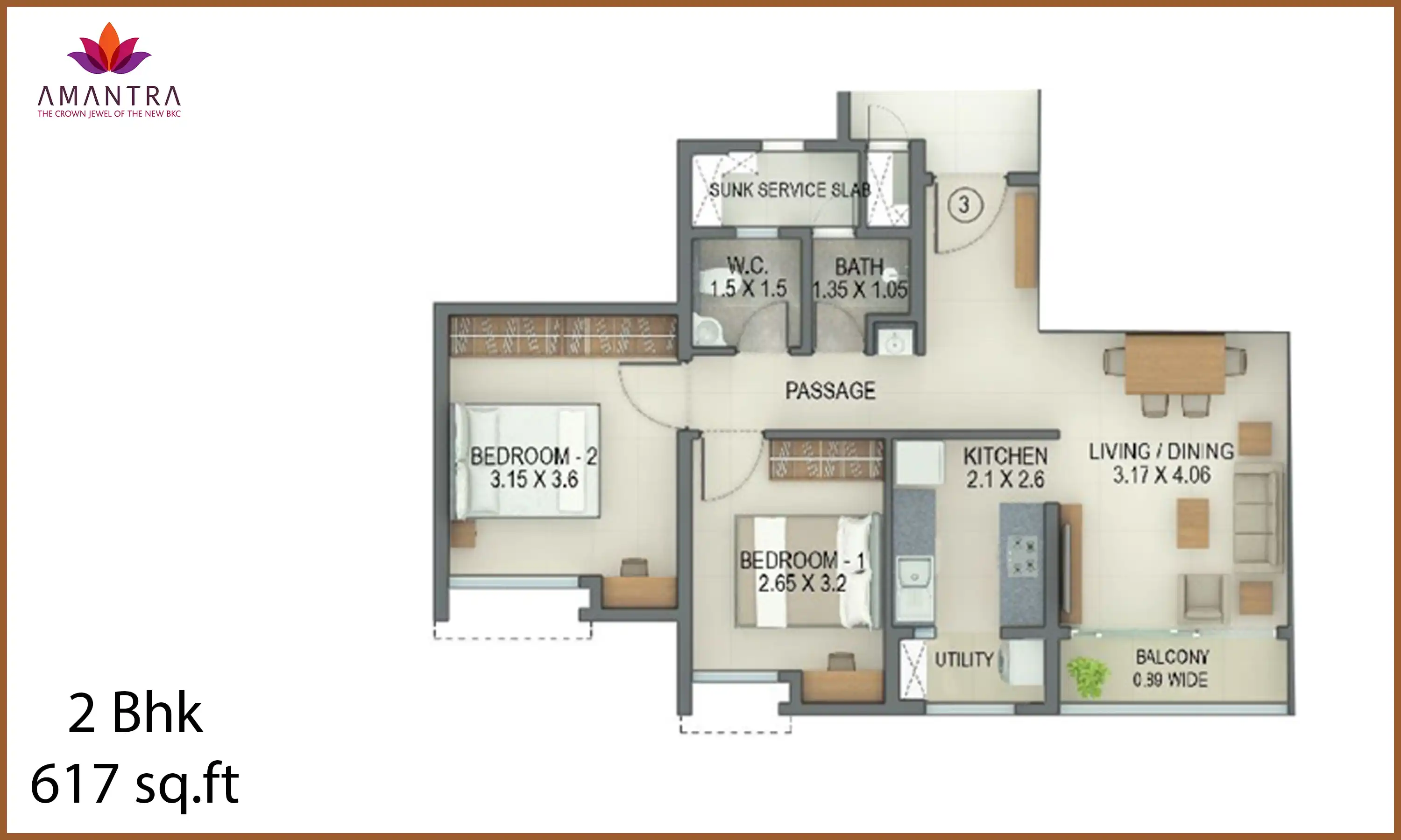 617 Sqft