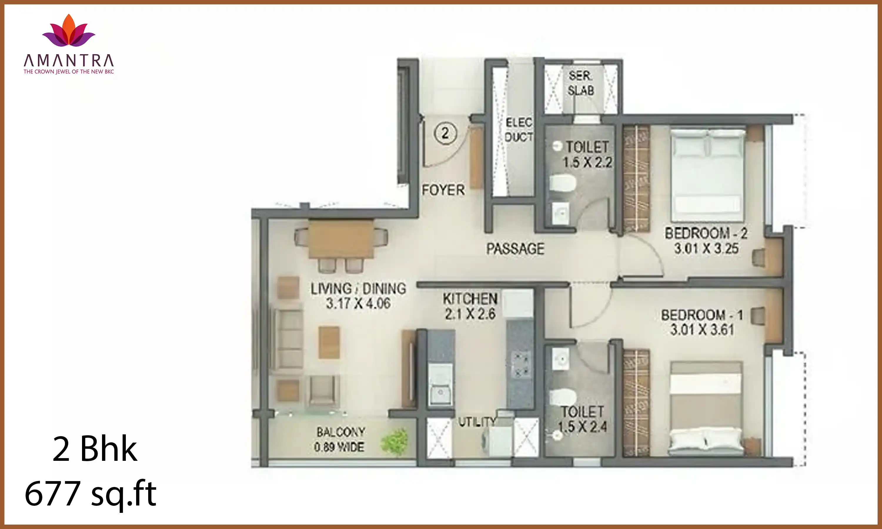 677 Sqft