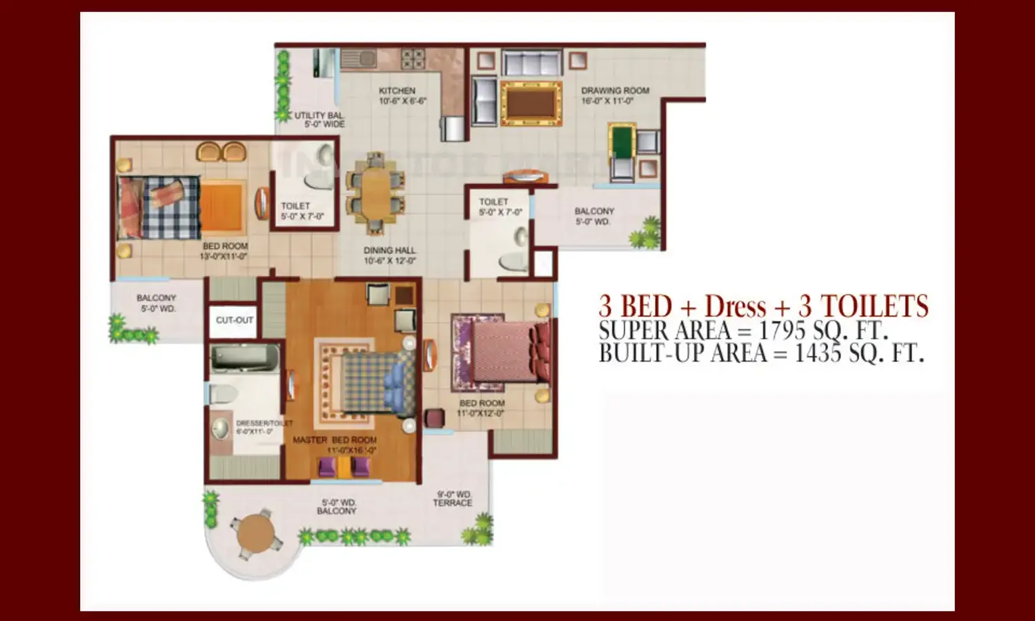 1795 Sqft