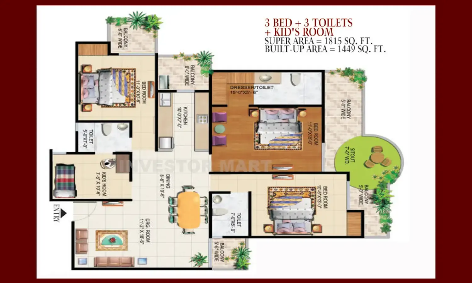 1815 Sqft