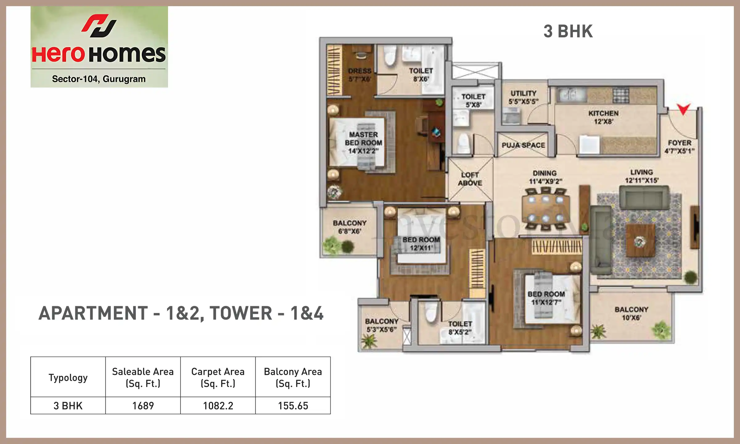 1689 Sqft