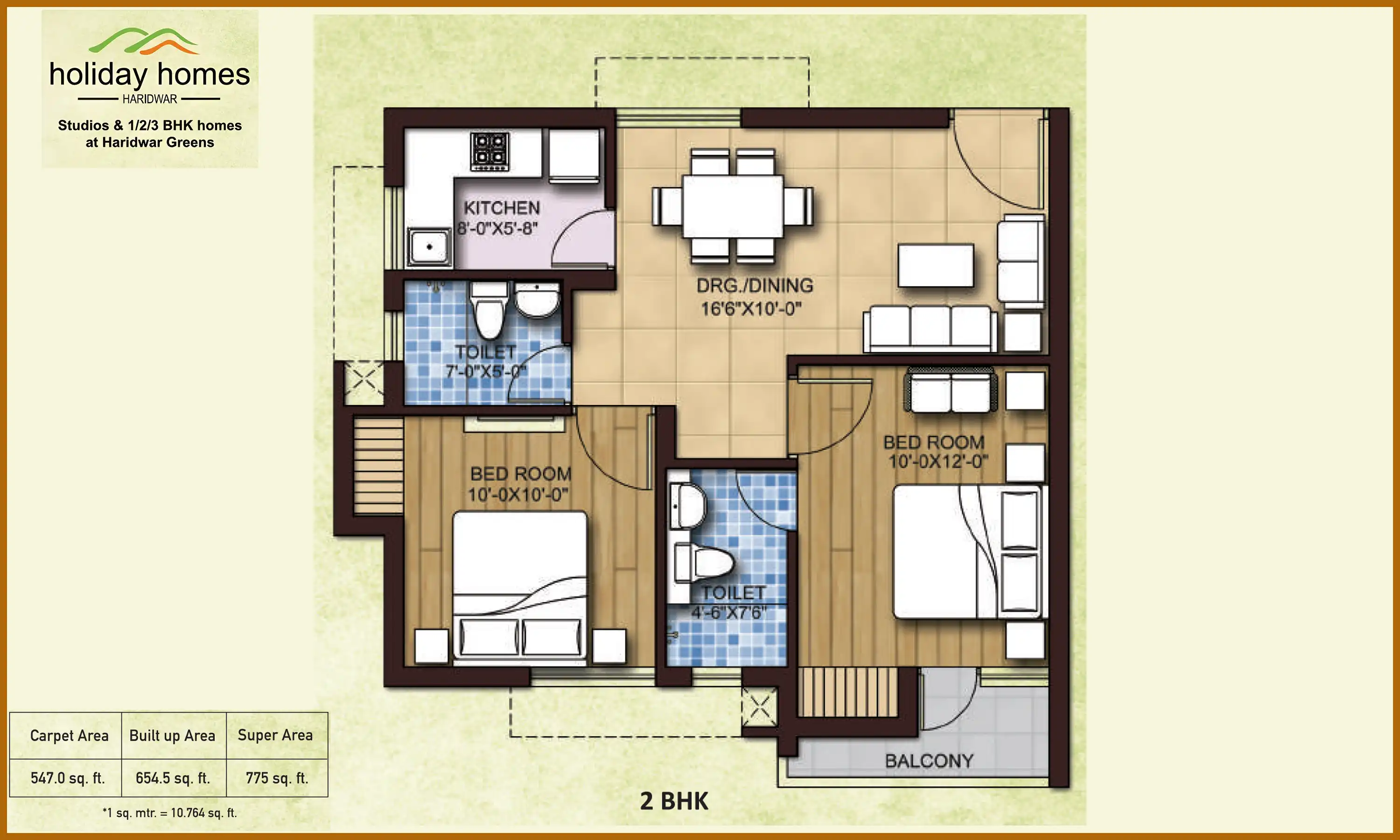 775 Sqft