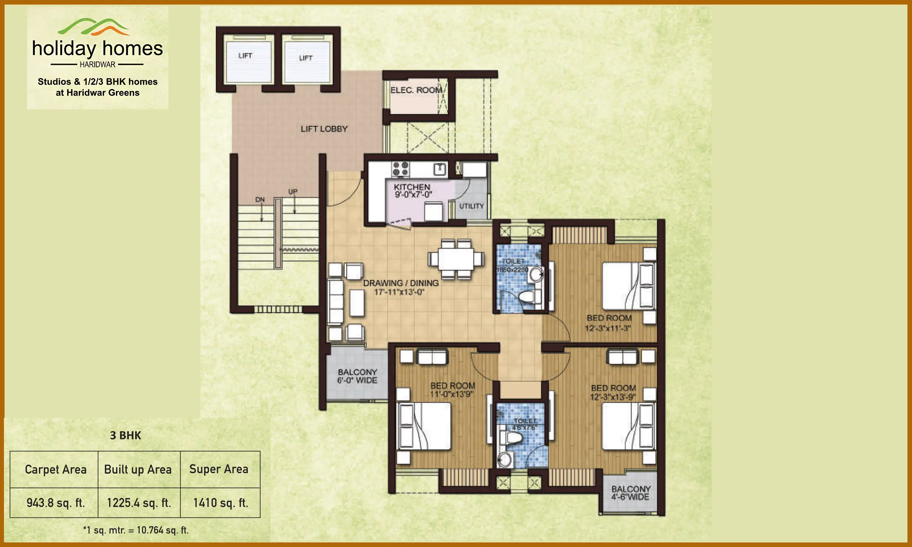 1410 Sqft