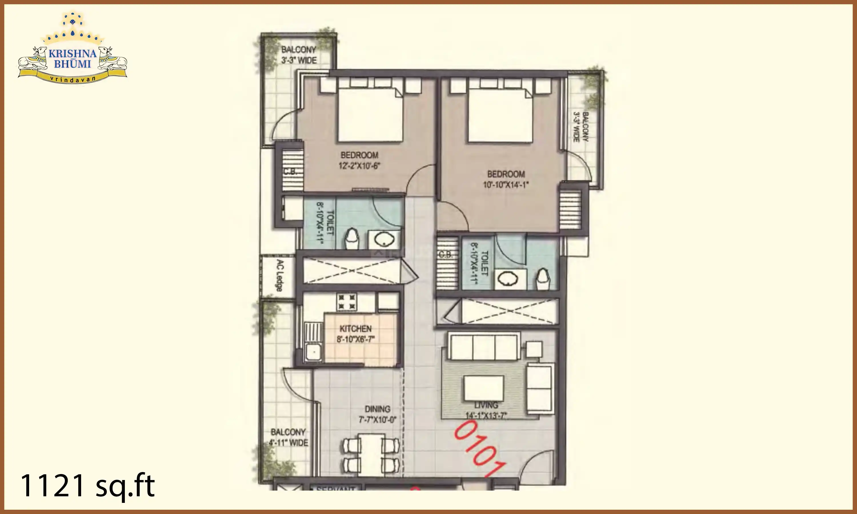 1121 Sqft