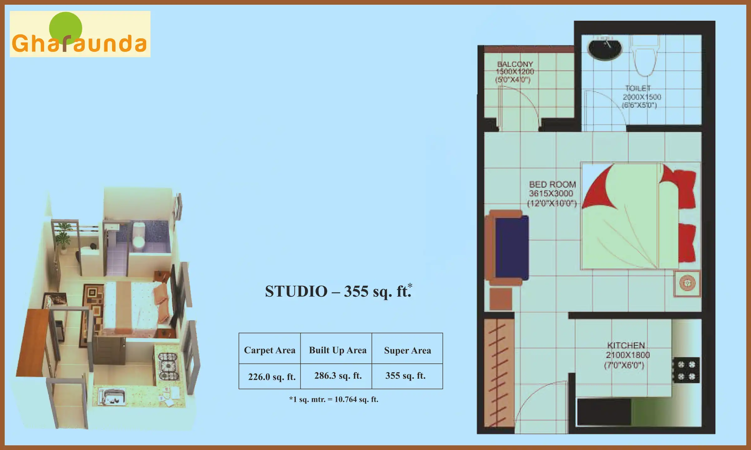 355 Sqft