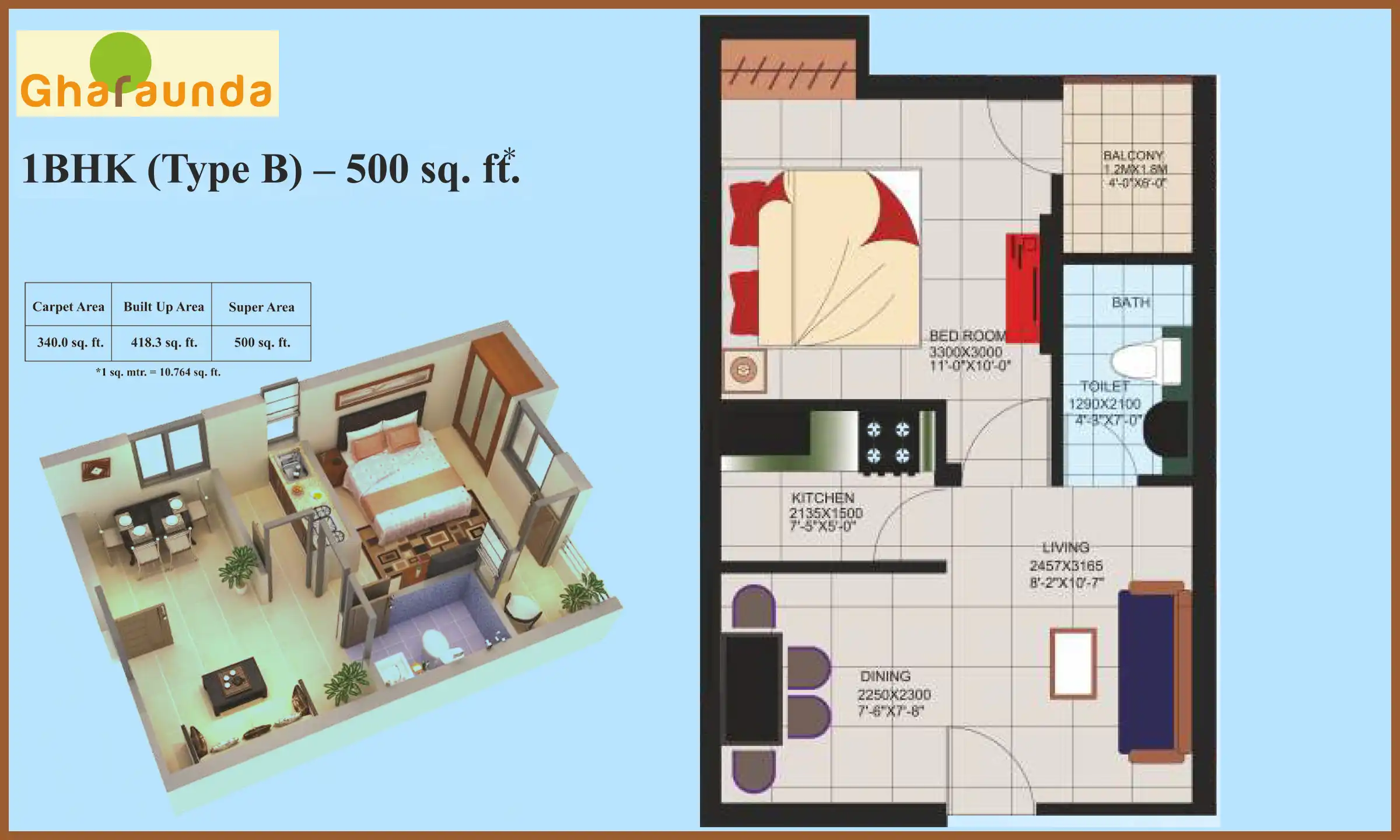 500 Sqft