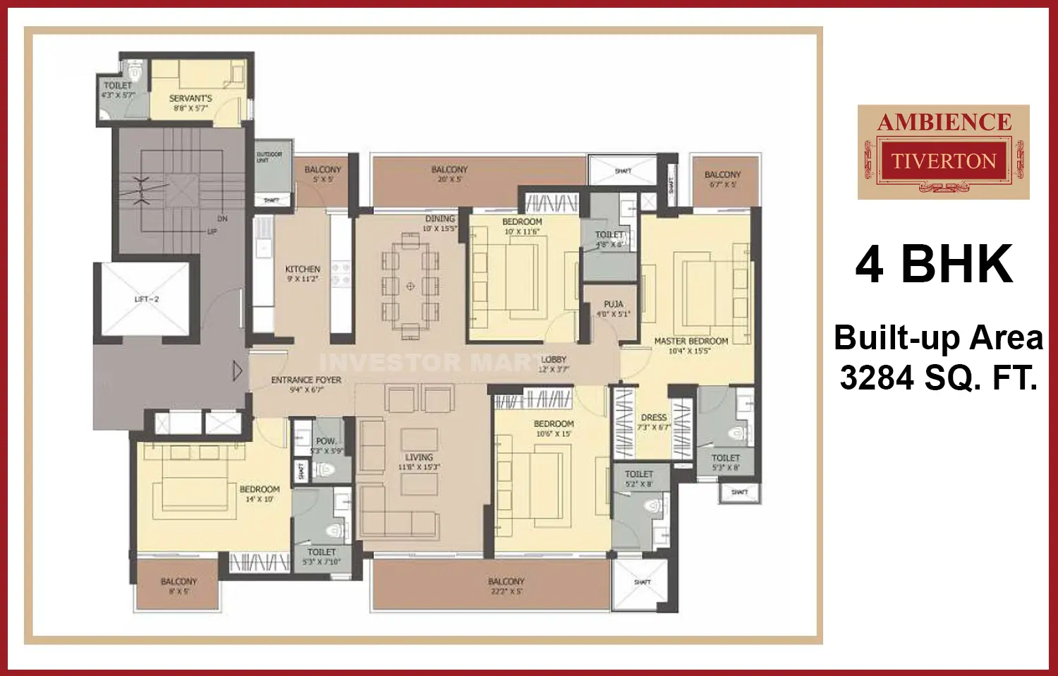 3284 Sqft