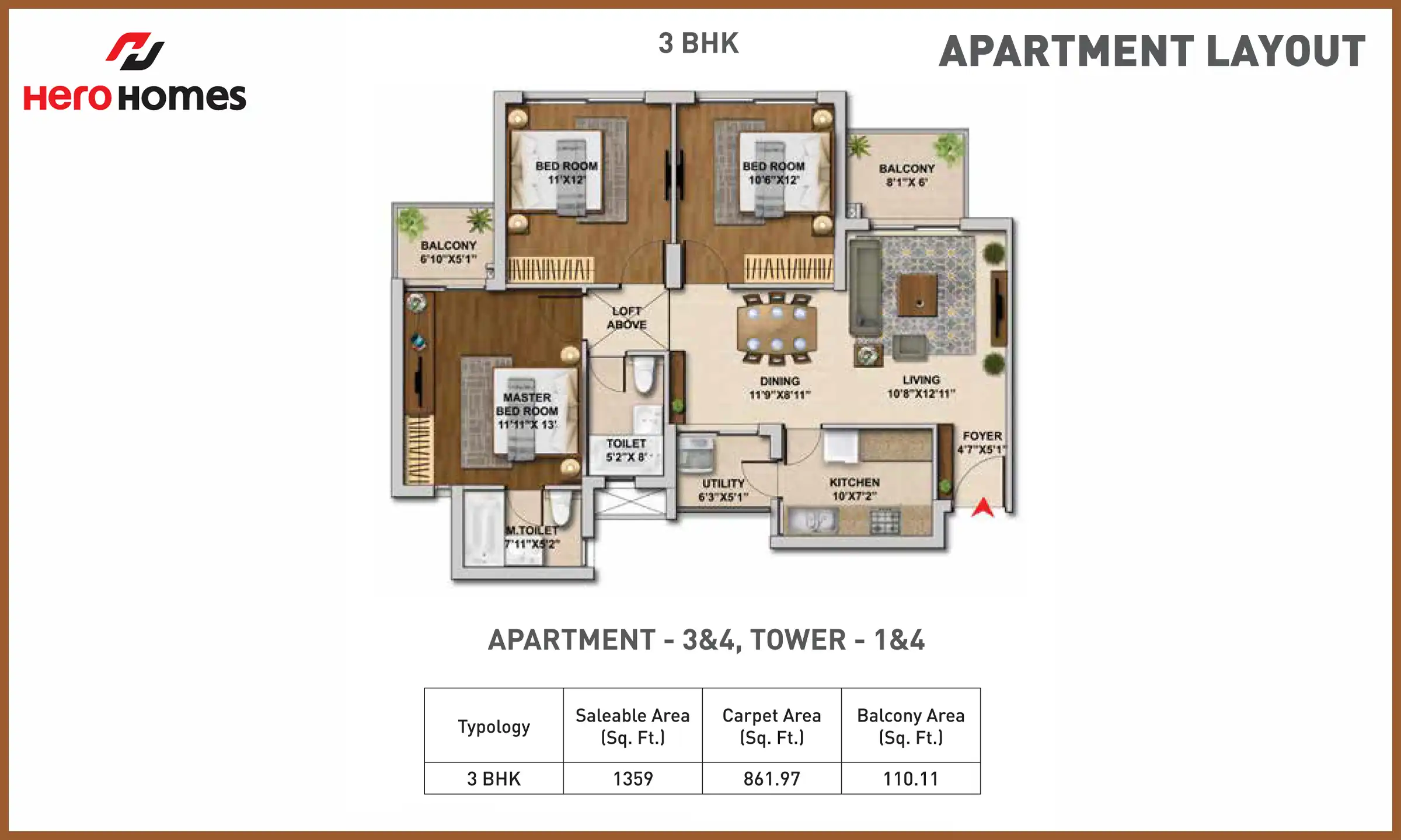 1359 Sqft