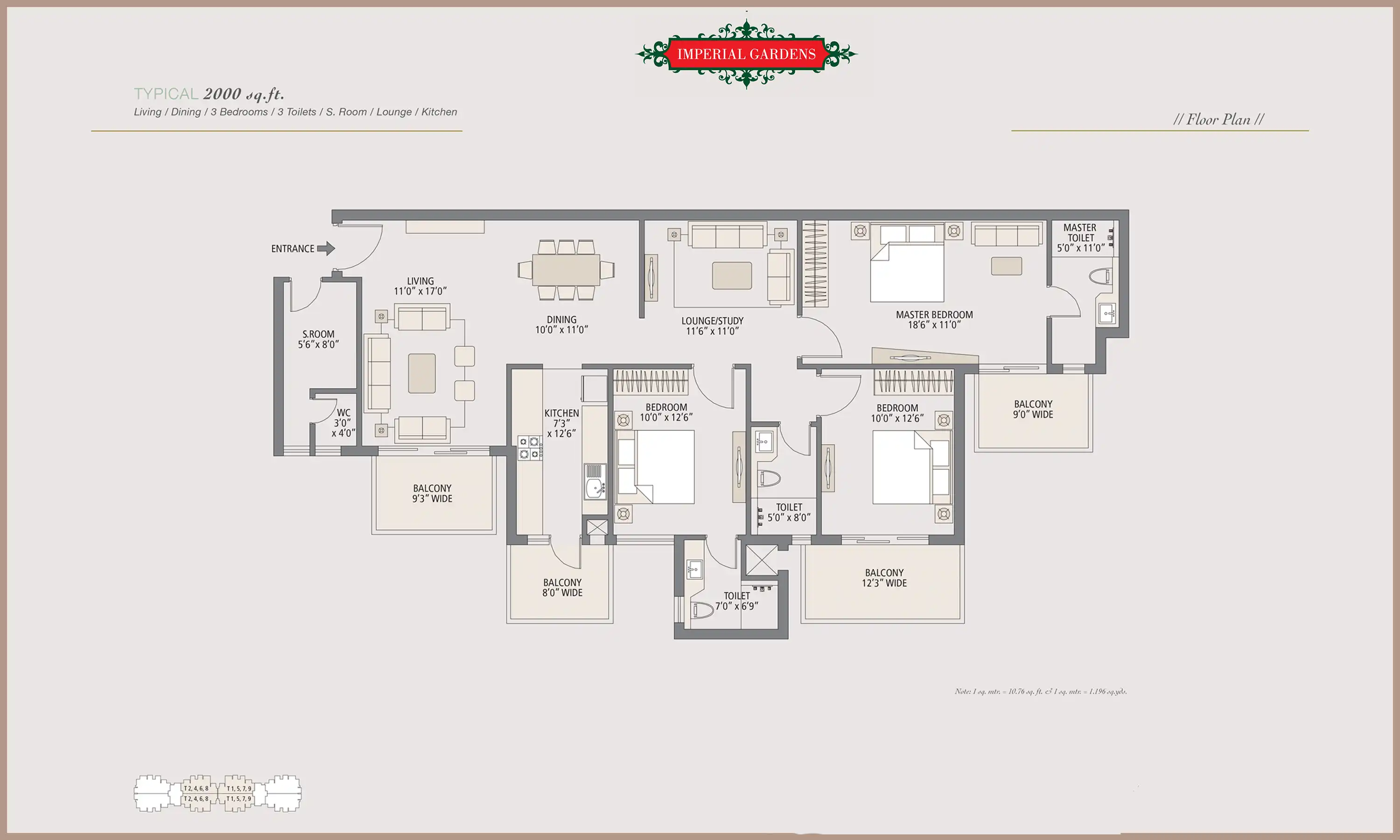 2000 Sqft