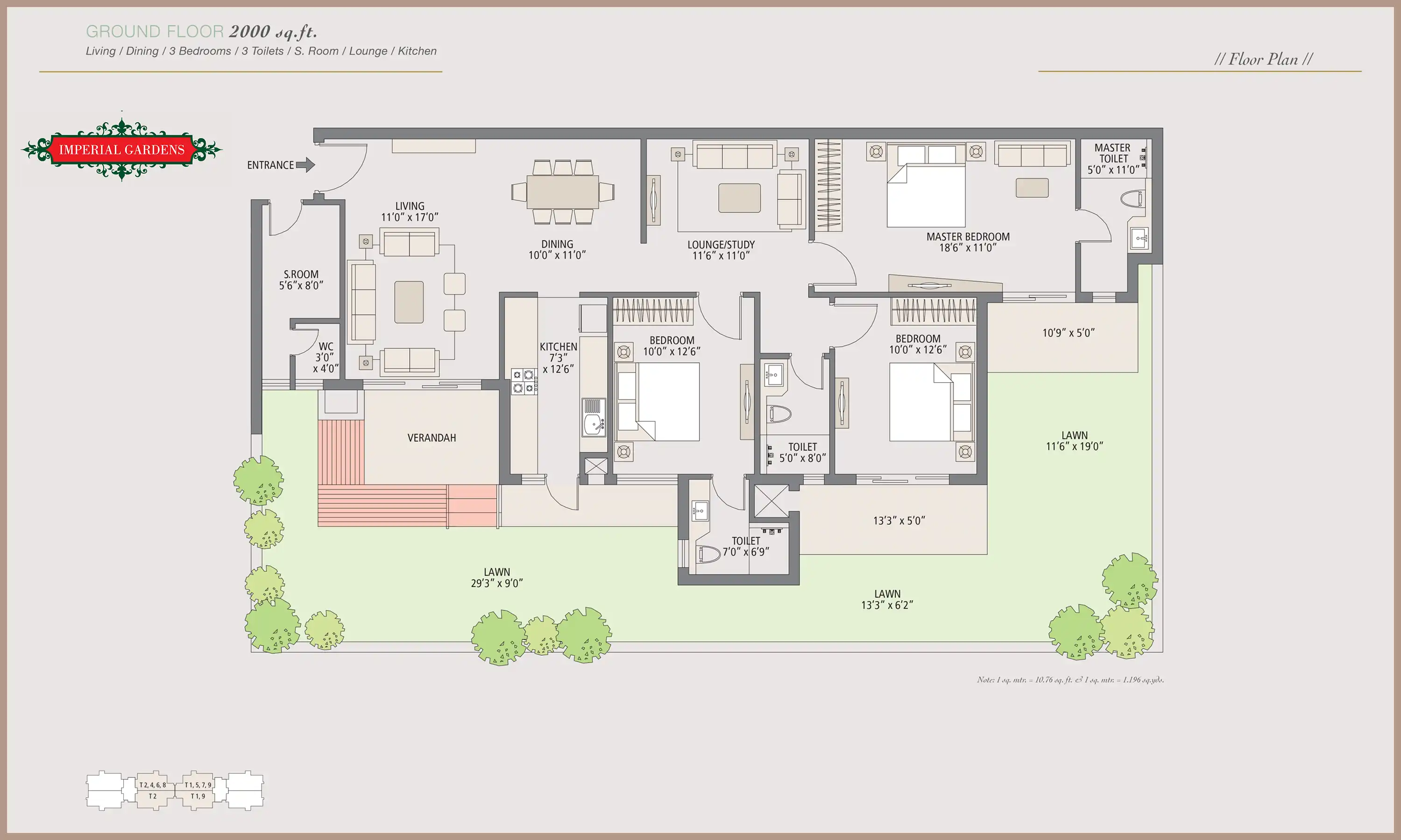 2000 Sqft