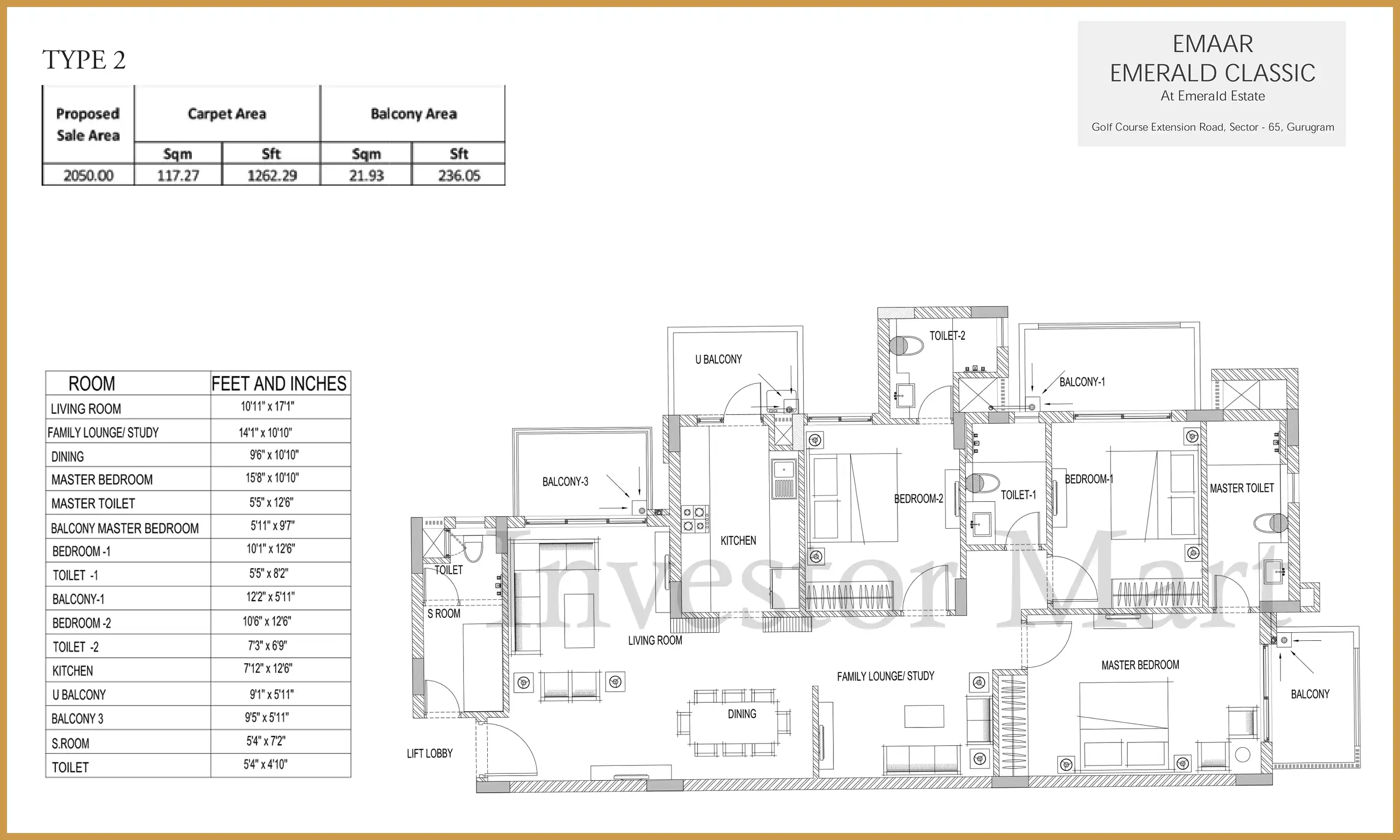 1262 Sqft