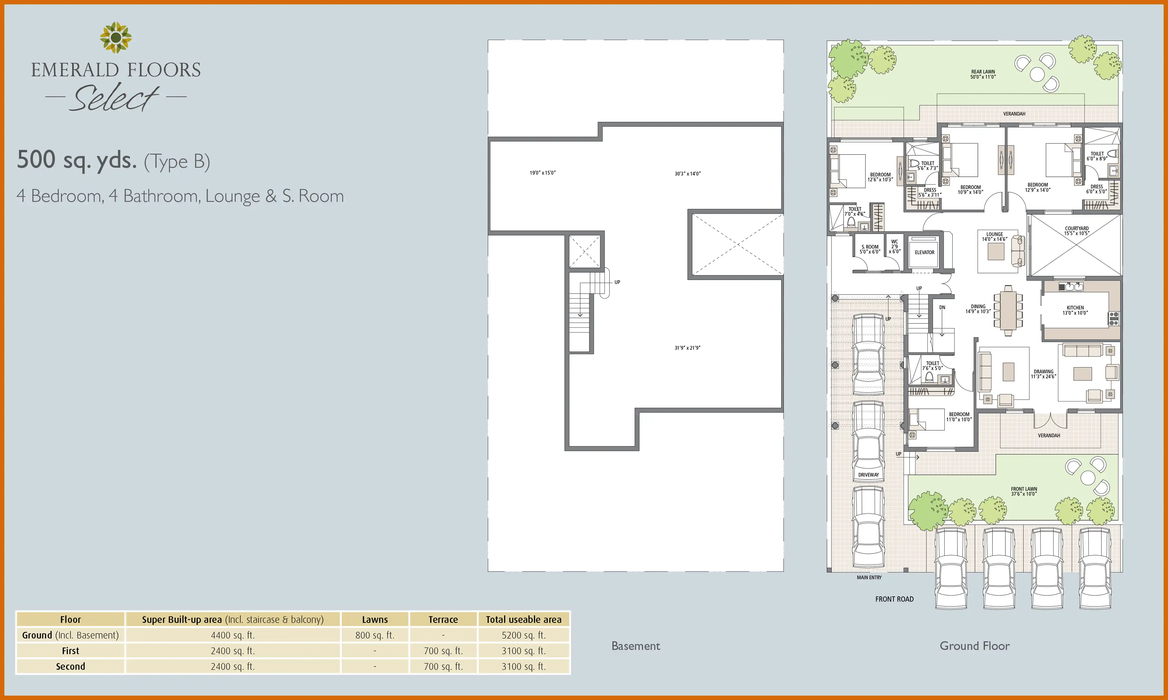 4400 Sqft