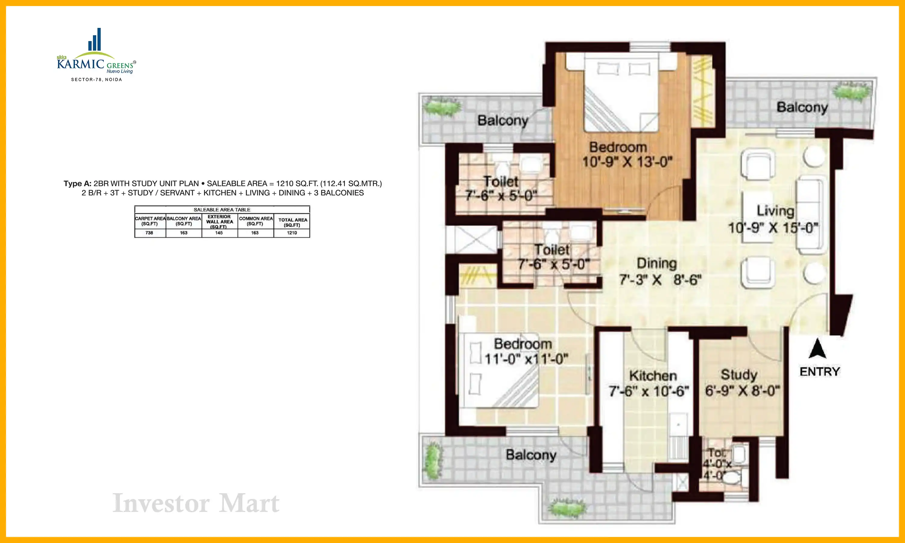 1210 Sqft