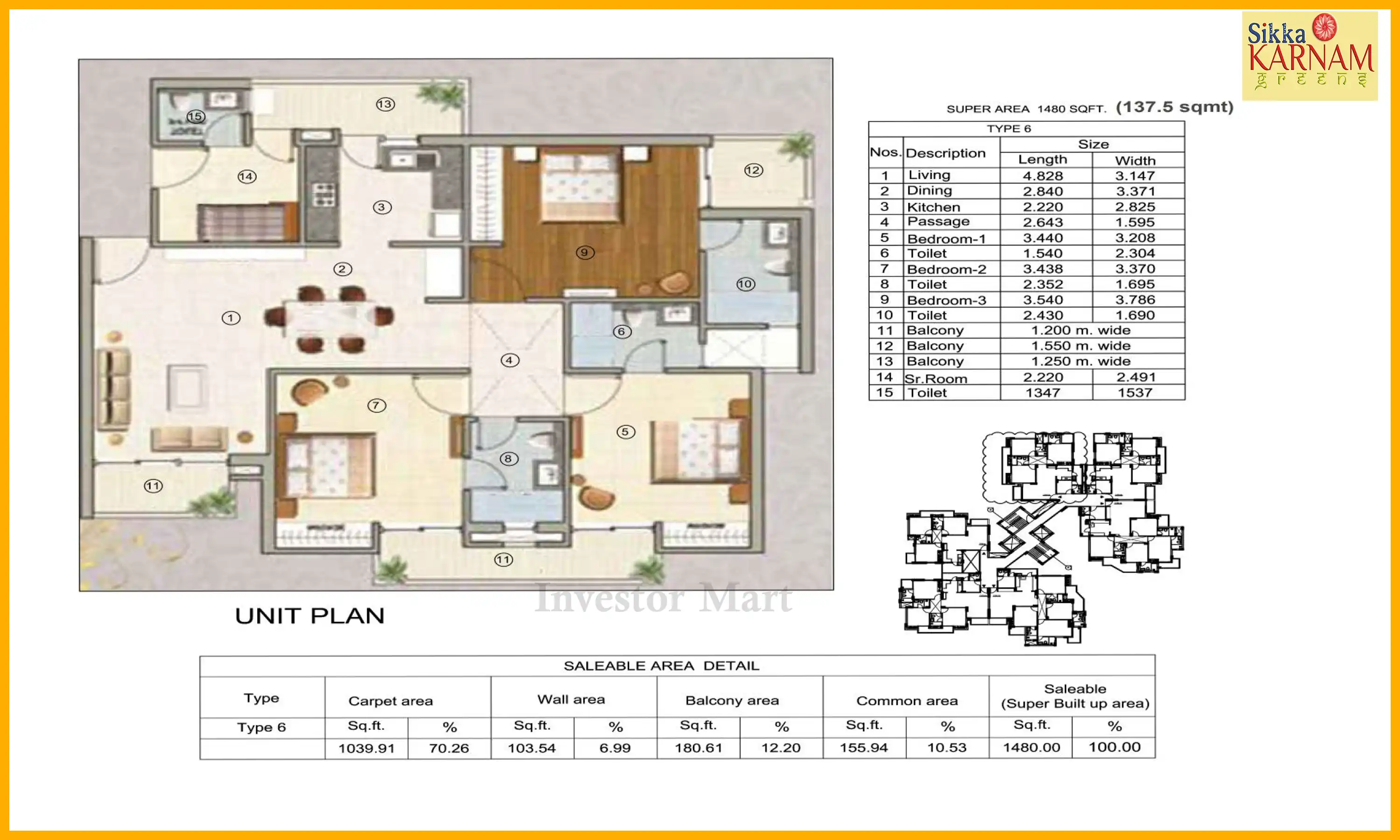 1480 Sqft