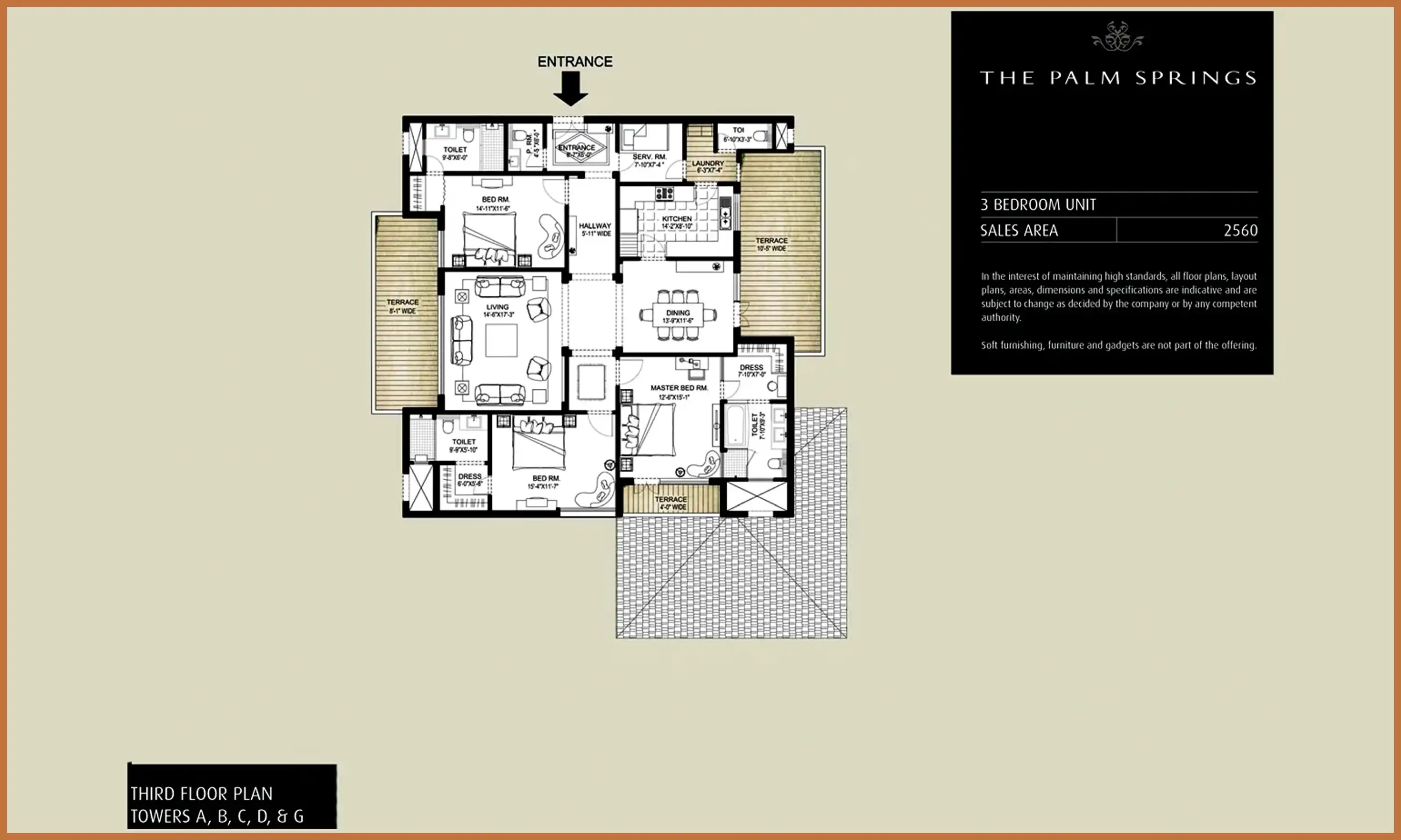 2560 Sqft