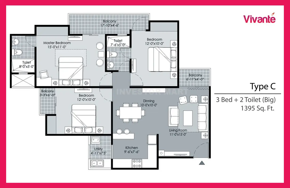 1395 Sqft