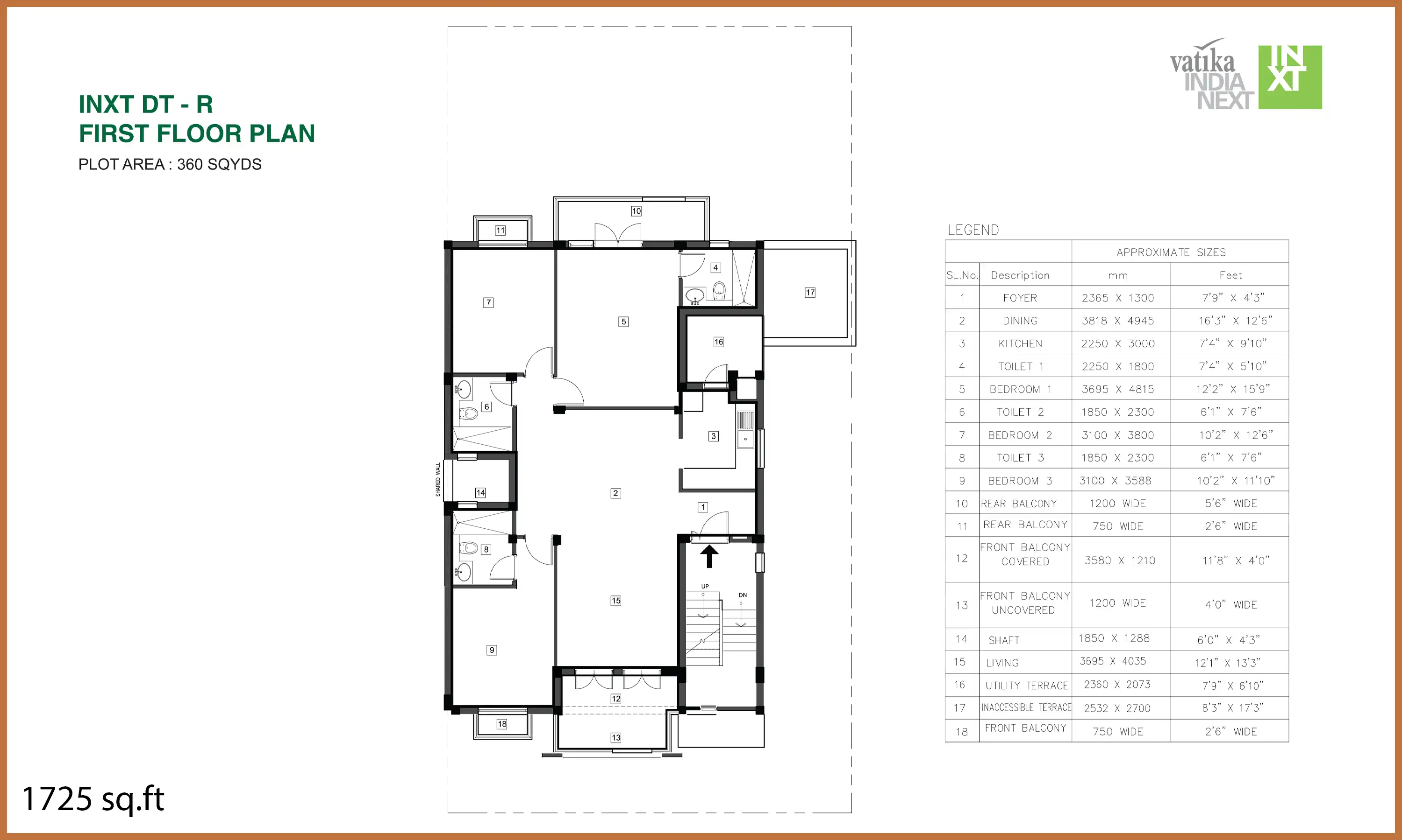 1725 Sqft