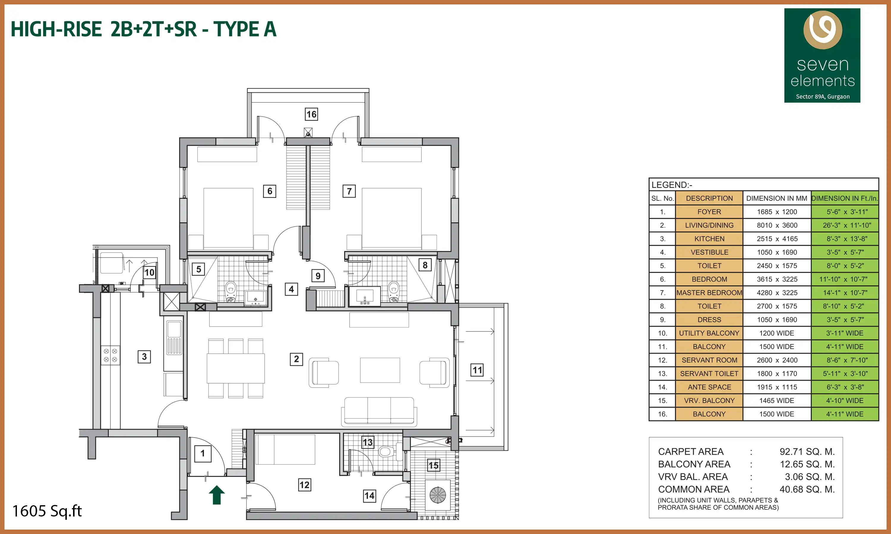 1605 Sqft
