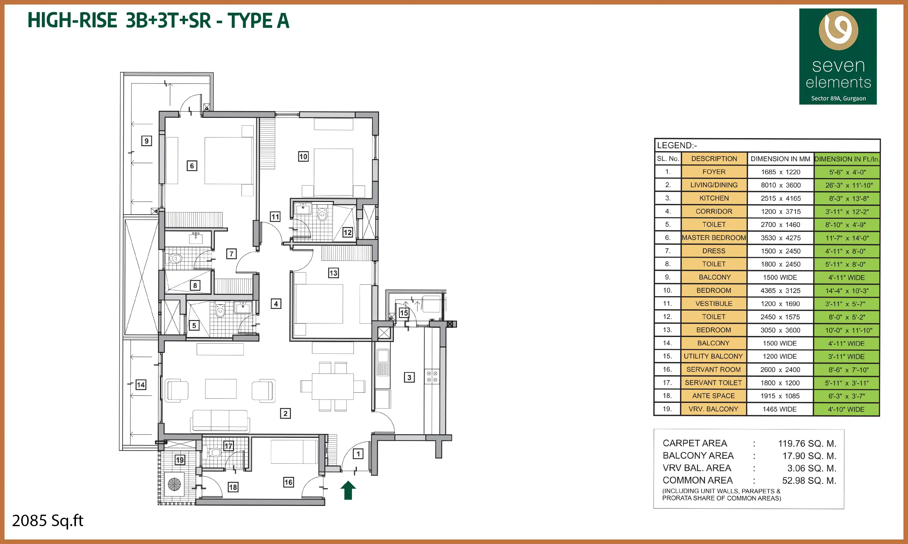 2085 Sqft