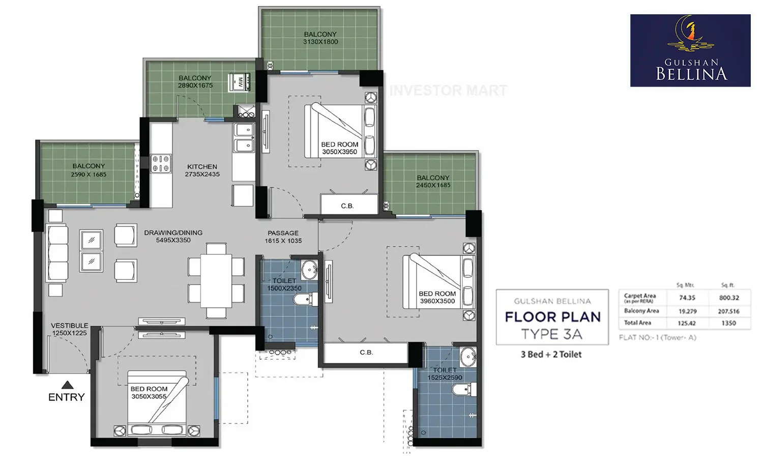 1350 Sqft