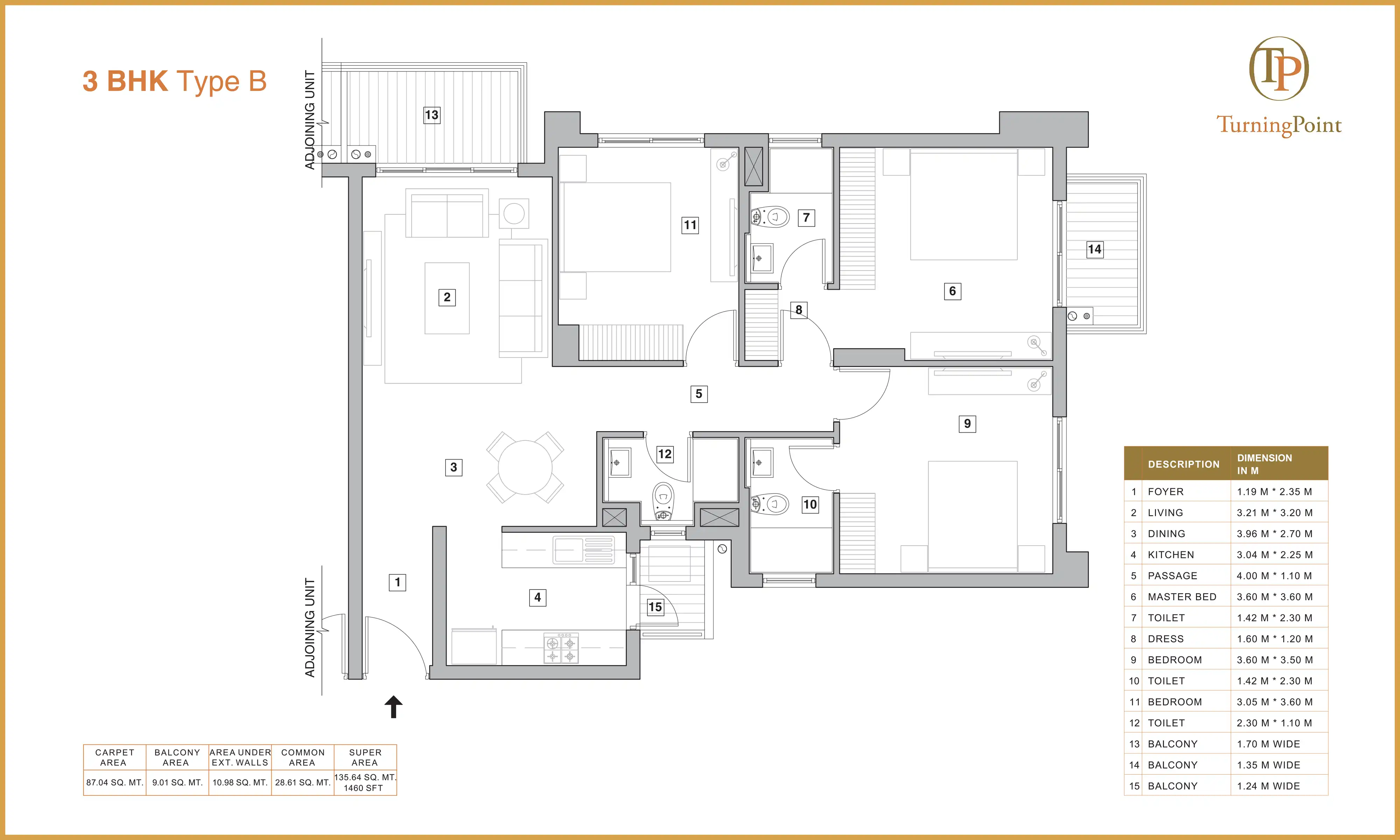 1460 Sqft