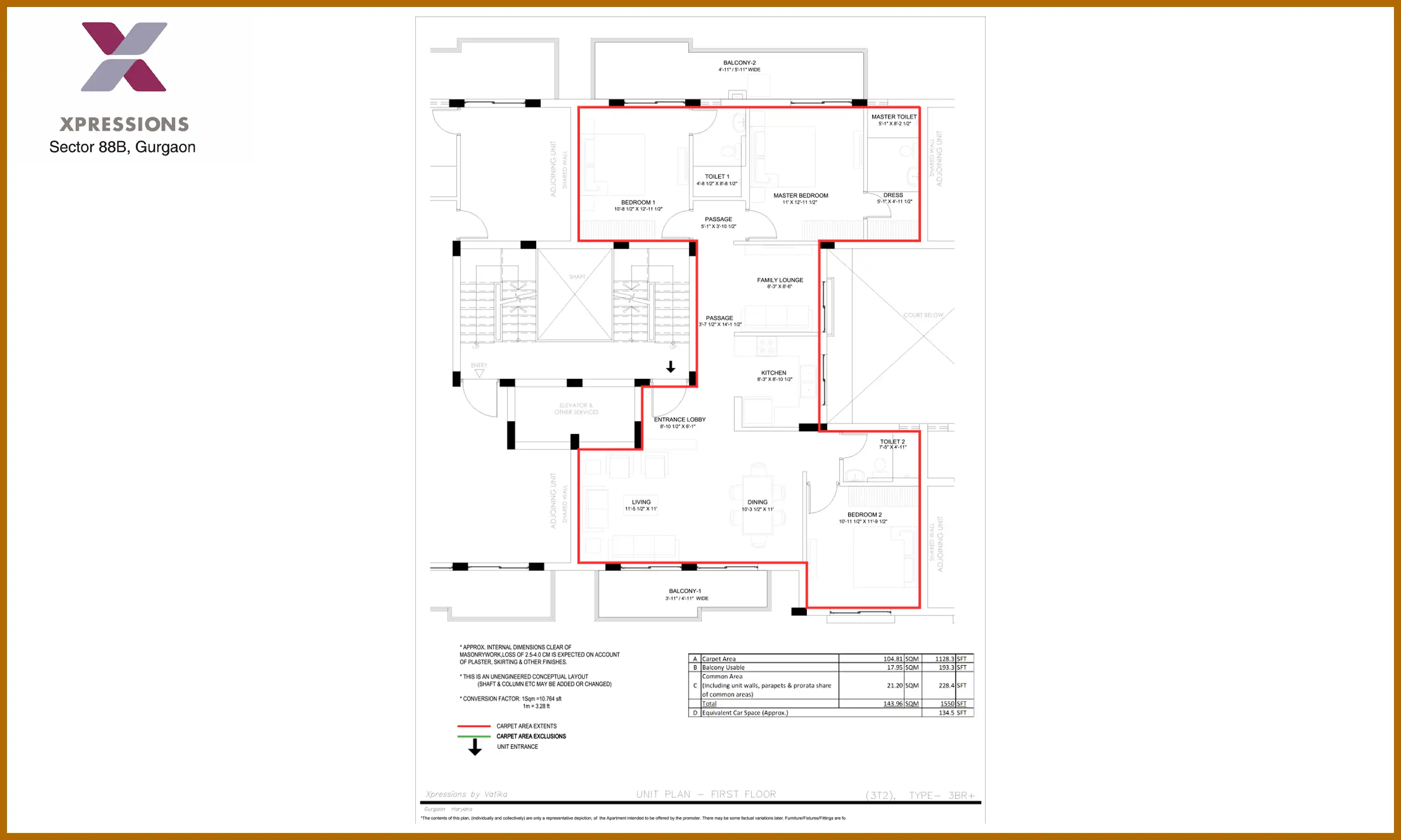 1550 Sqft