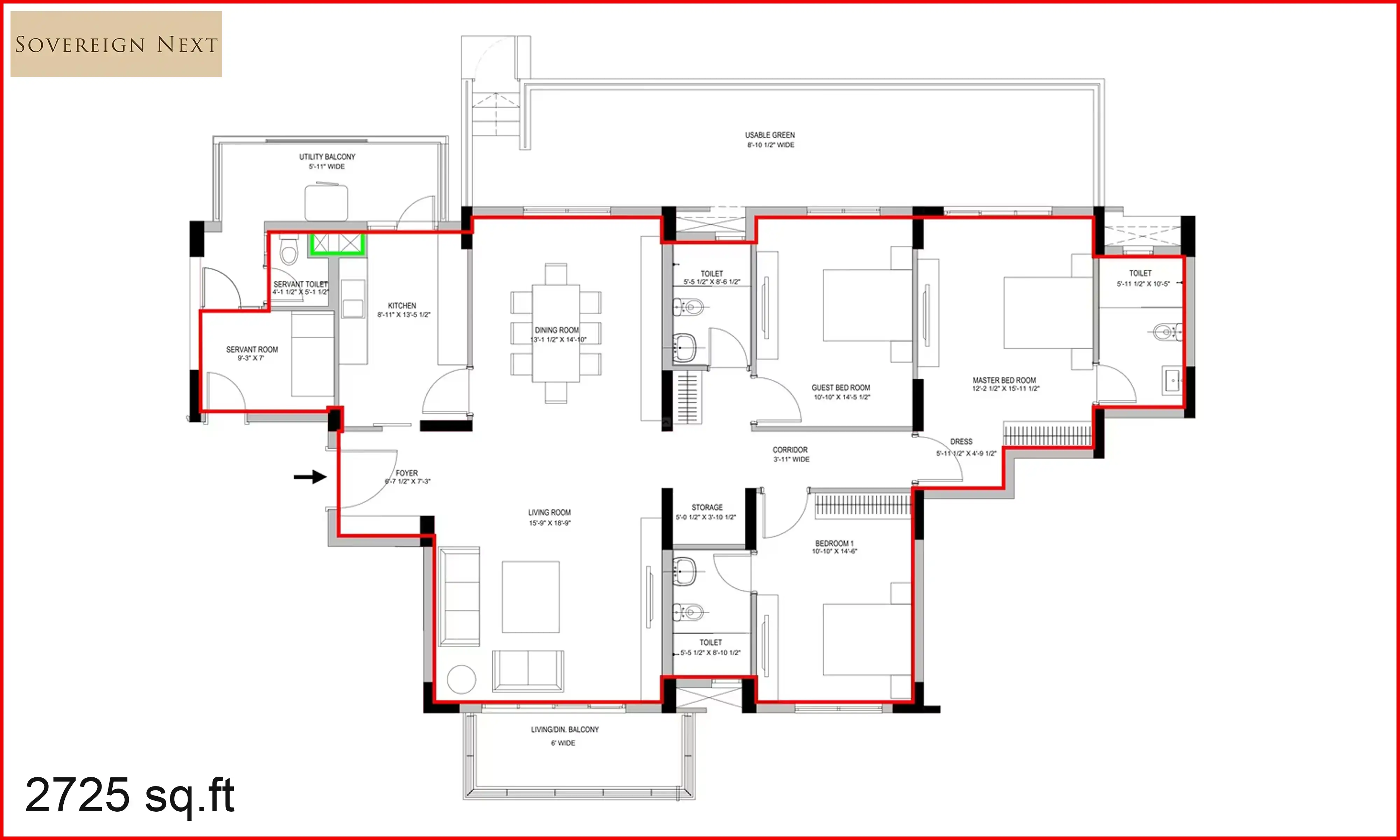 2725 Sqft