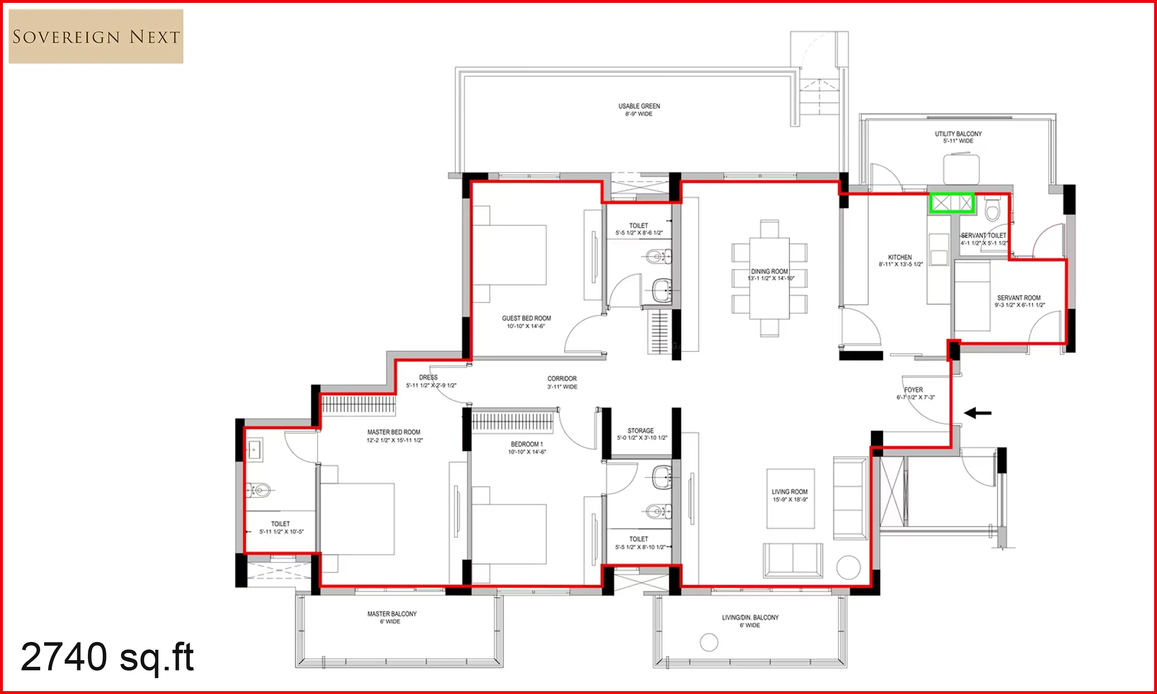 2740 Sqft