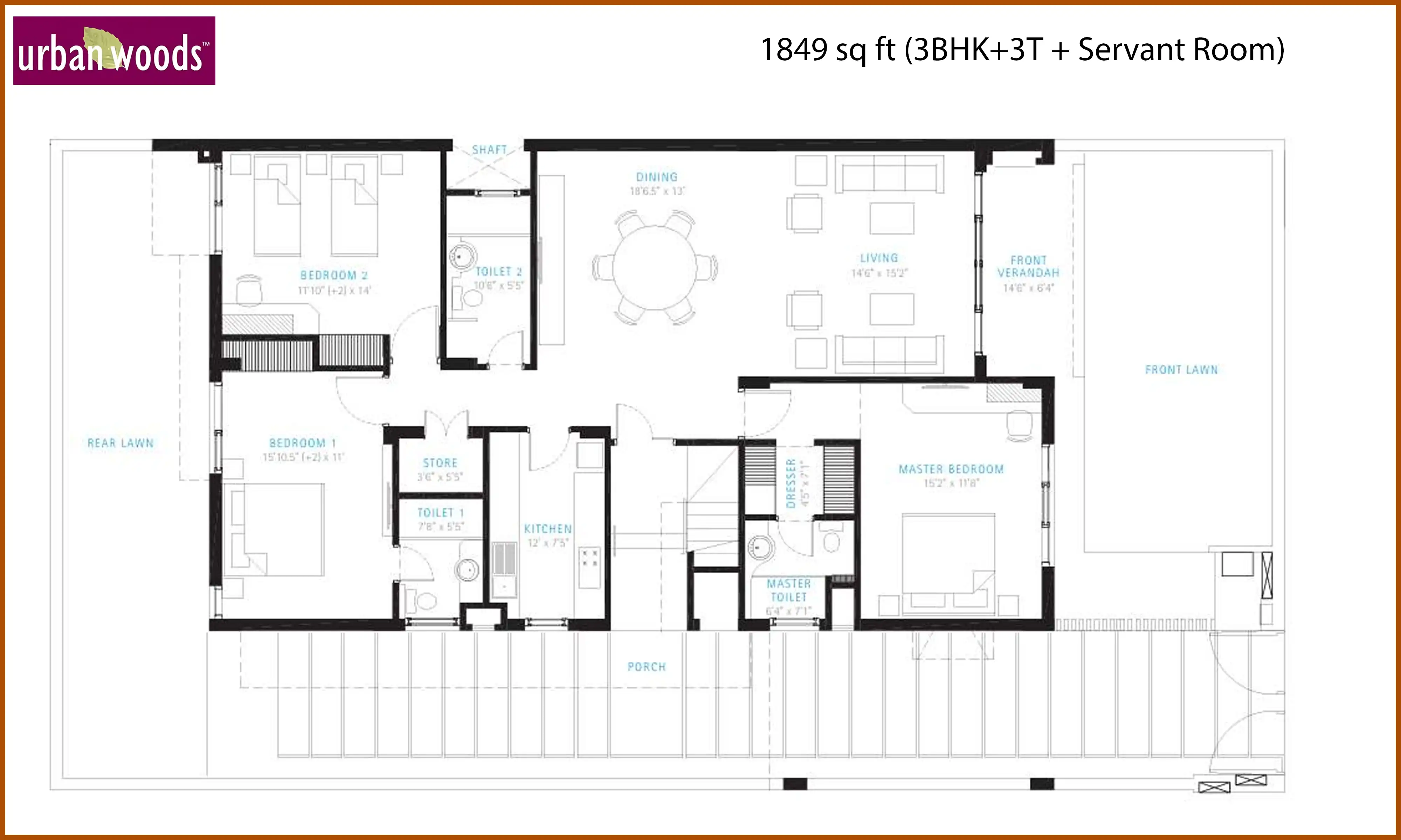 1849 Sqft