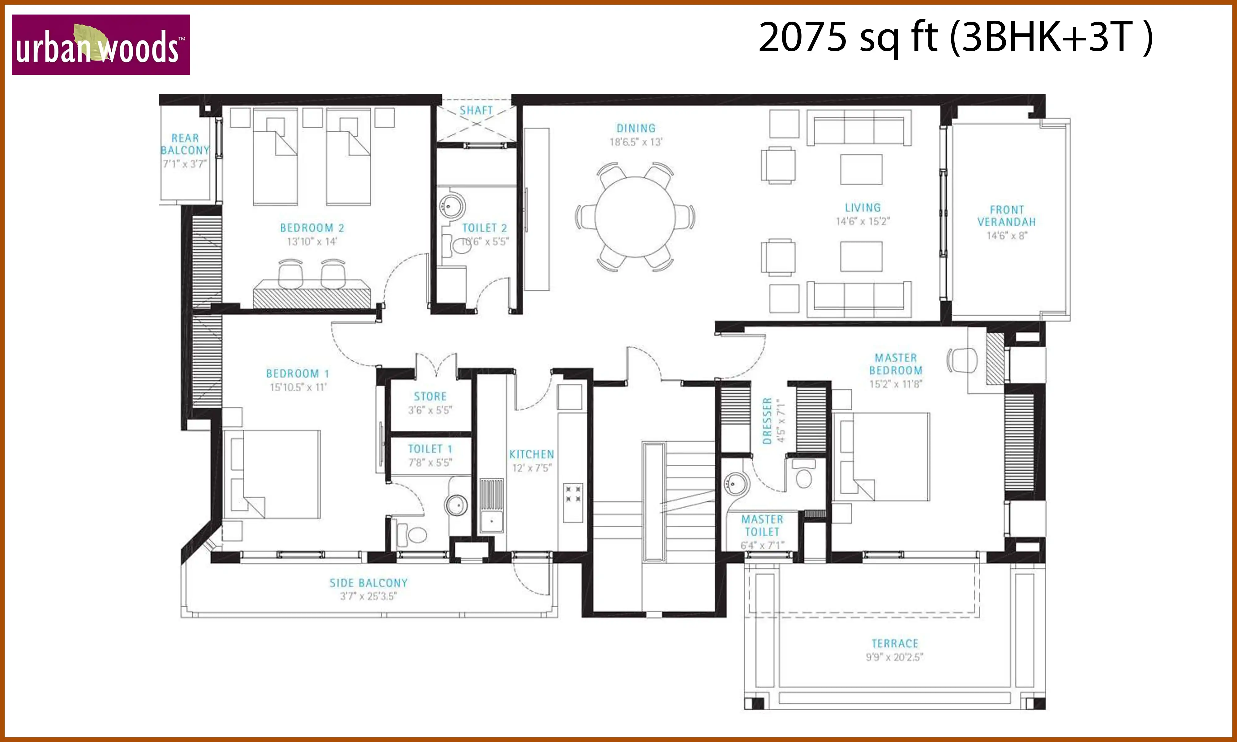 2075 Sqft