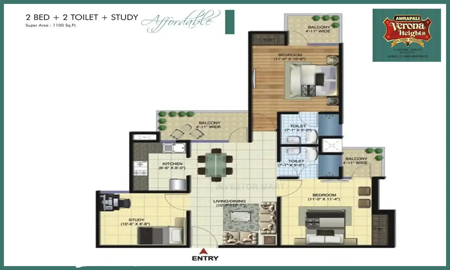 1100 Sqft