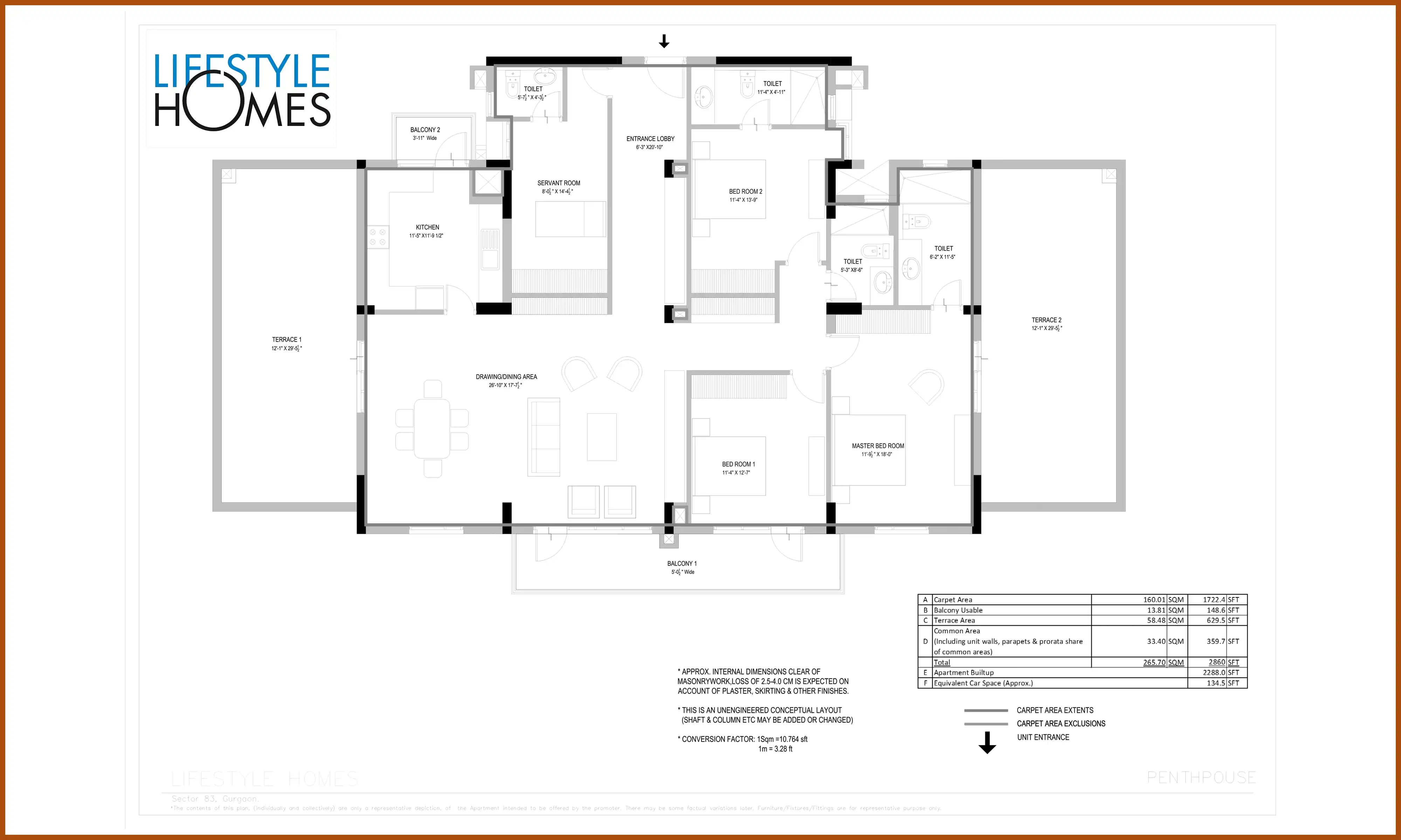 2860 Sqft