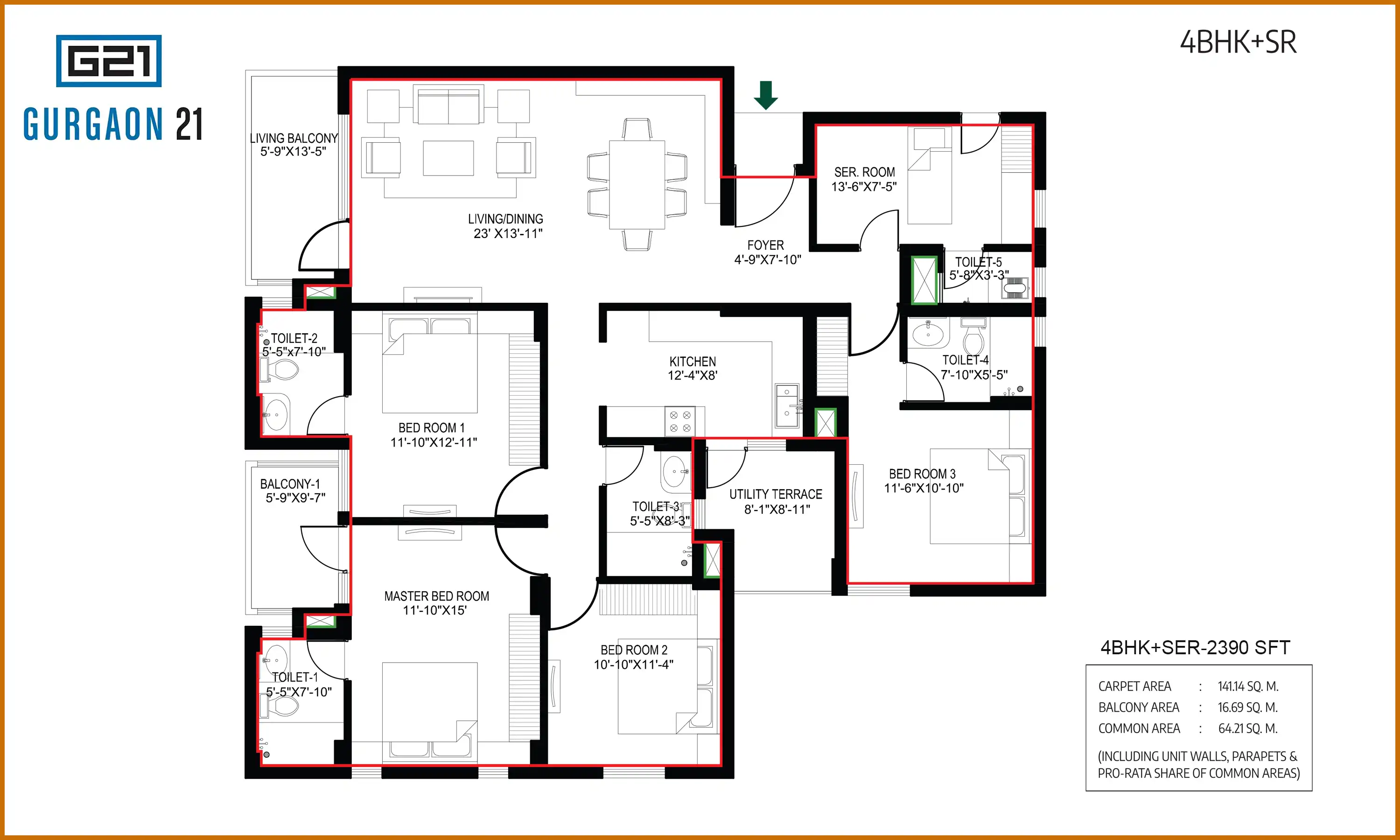 2390 Sqft